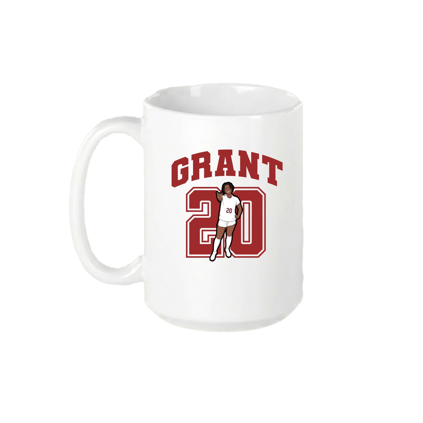 15oz Coffee Mug — Number in White