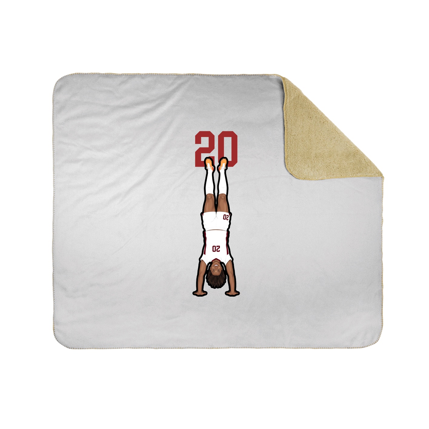 Throw Blanket — Number Top in White