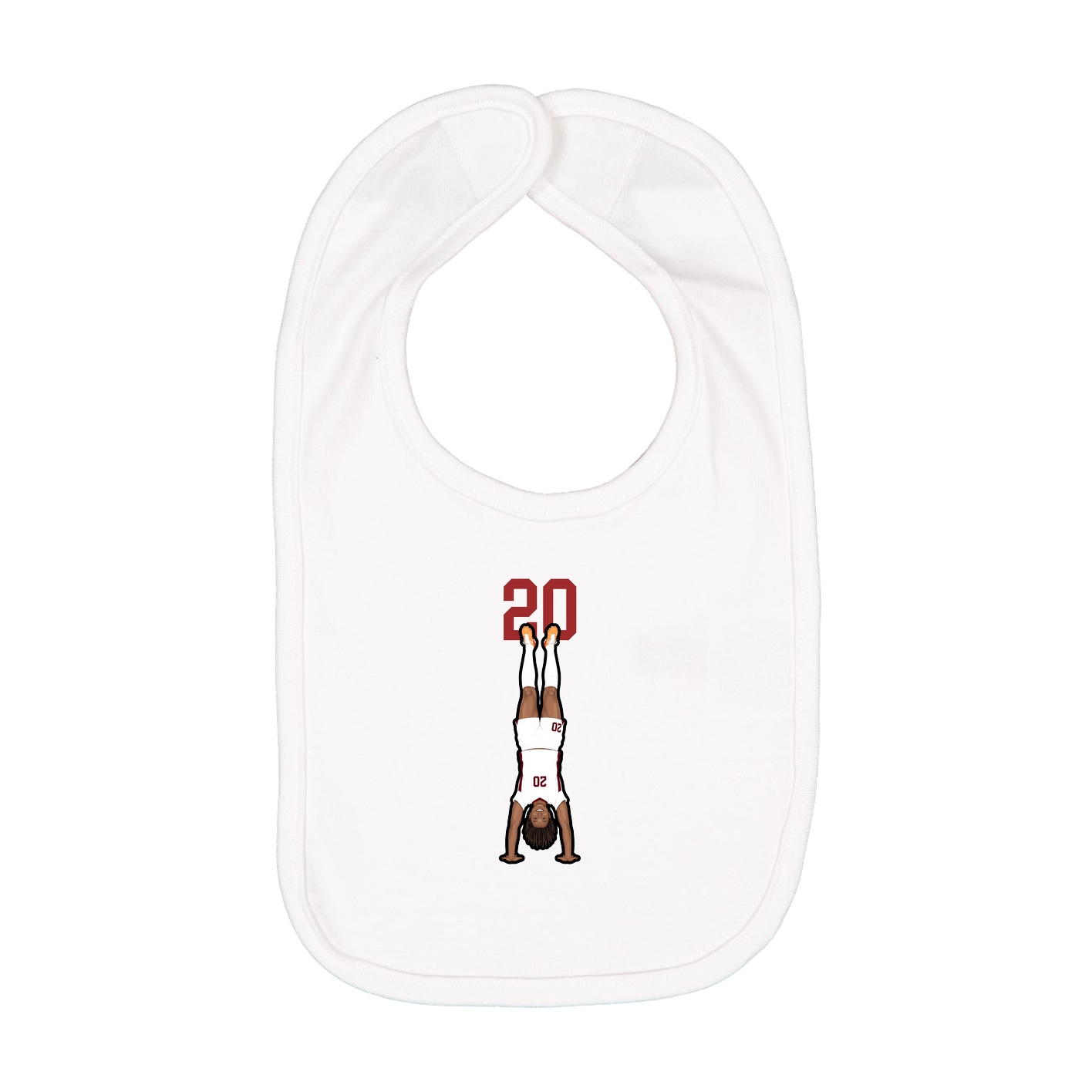 Infant Bib — Number Top in White