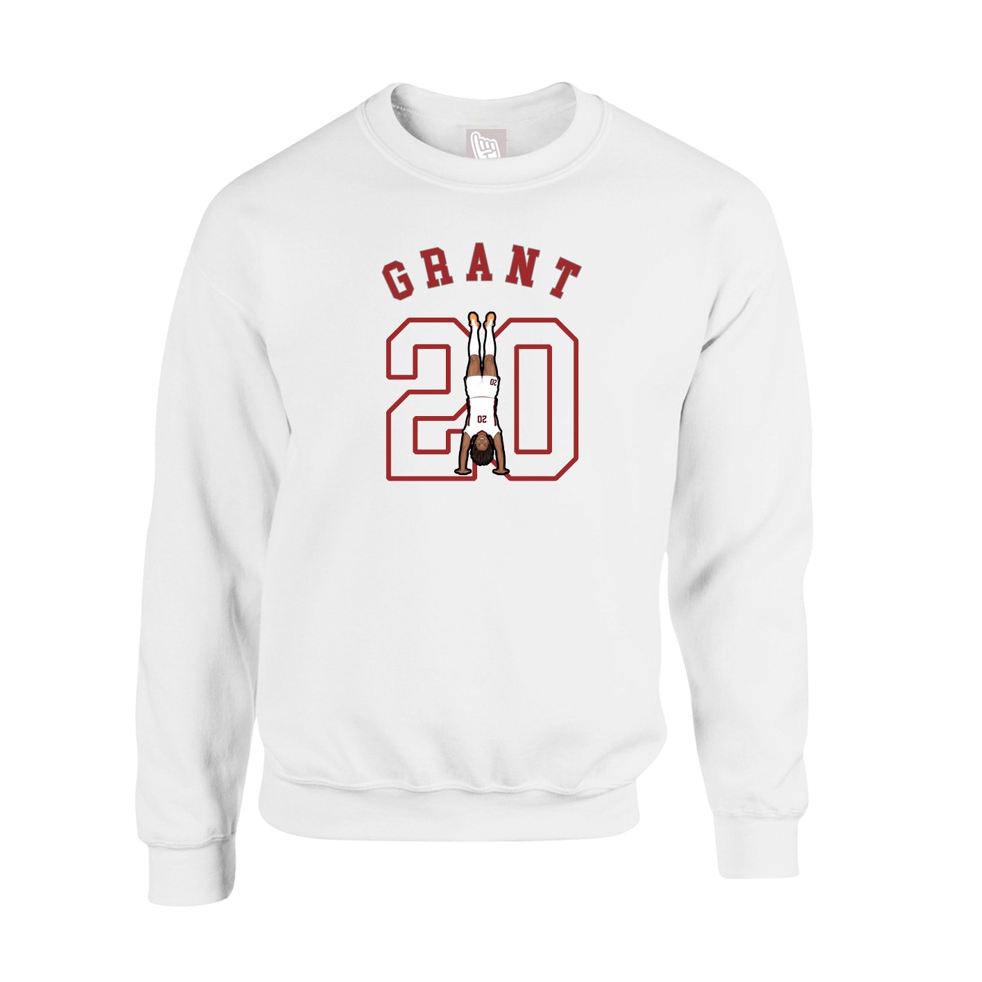 Fleece Crew — Shirsey Arch in White