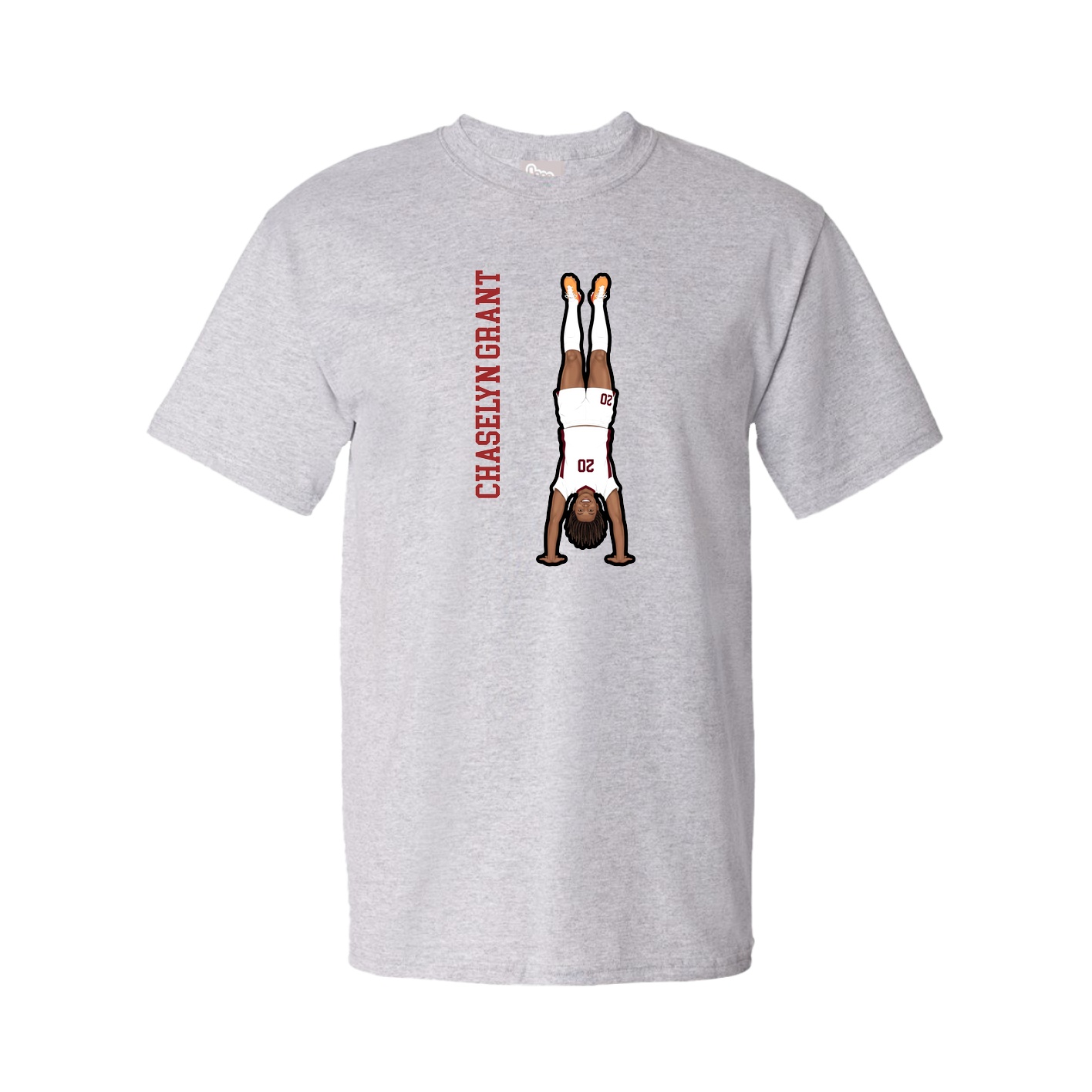 Youth Tee — Name Vertical in Grey