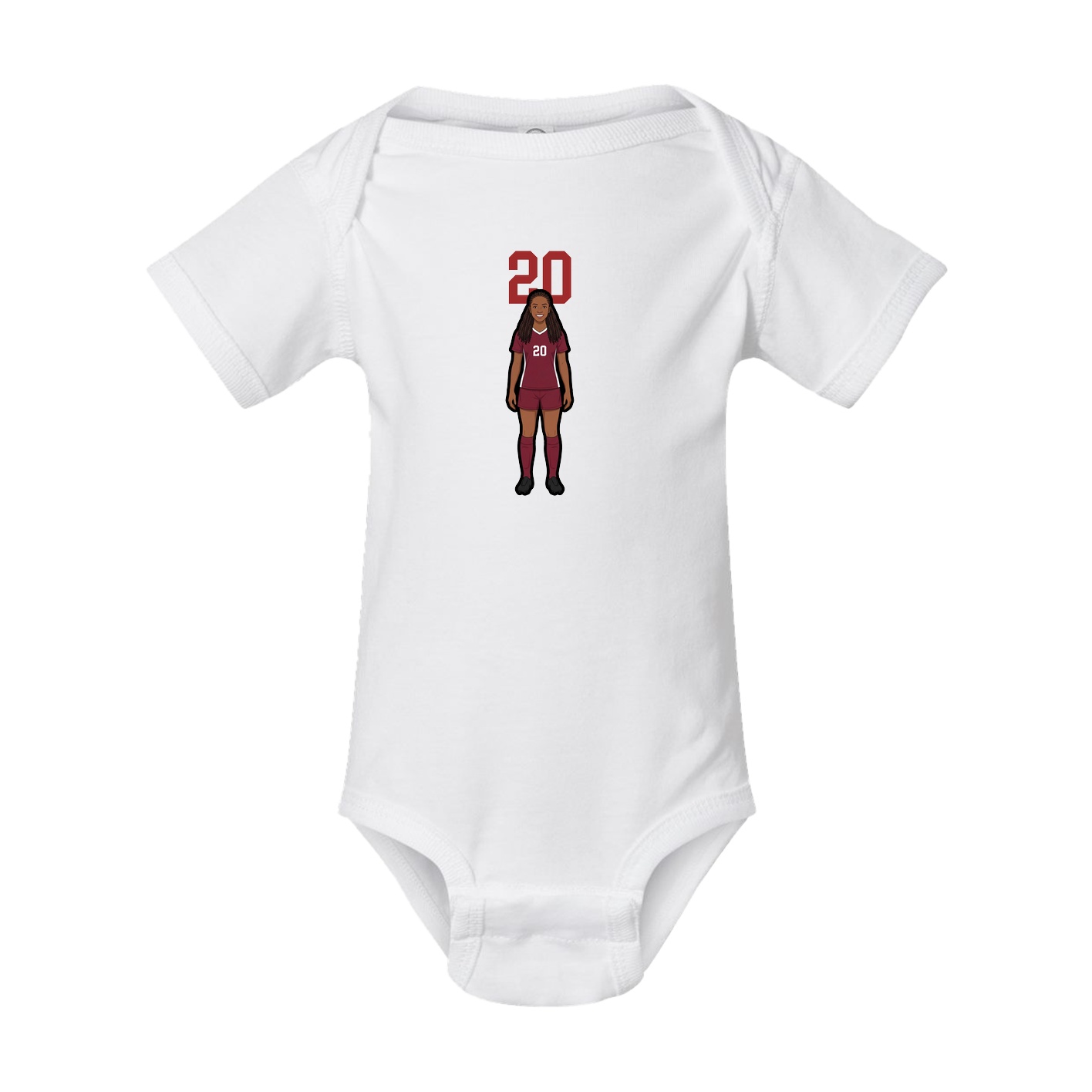 Baby Onesie — Number Top in White