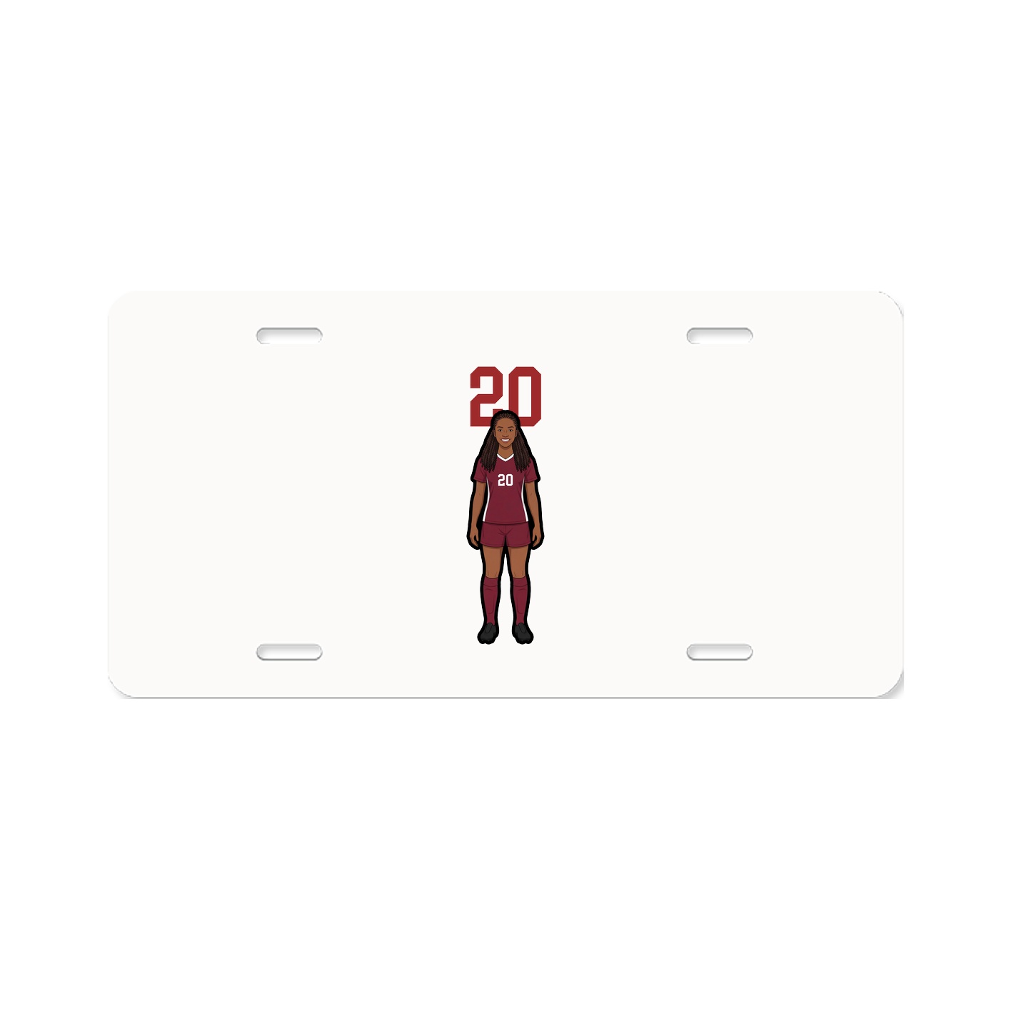 License Plate — Number Top in Classic