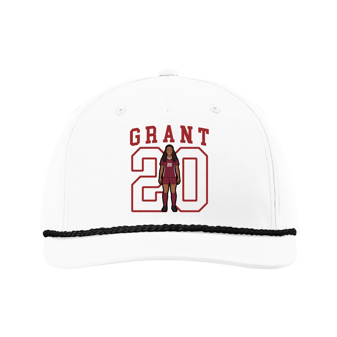 Five-Panel Classic Rope Cap — Shirsey in White