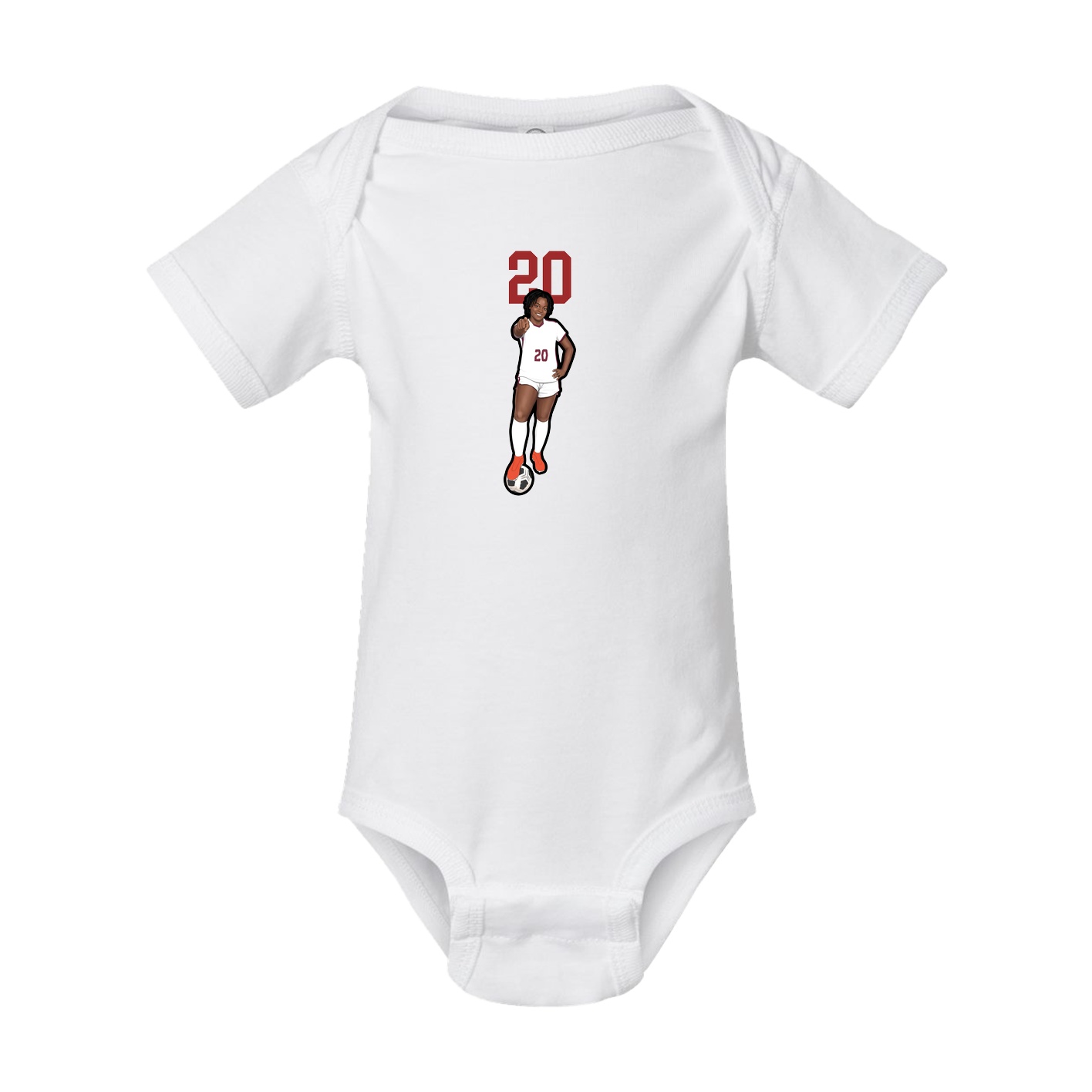 Baby Onesie — Number Top in White