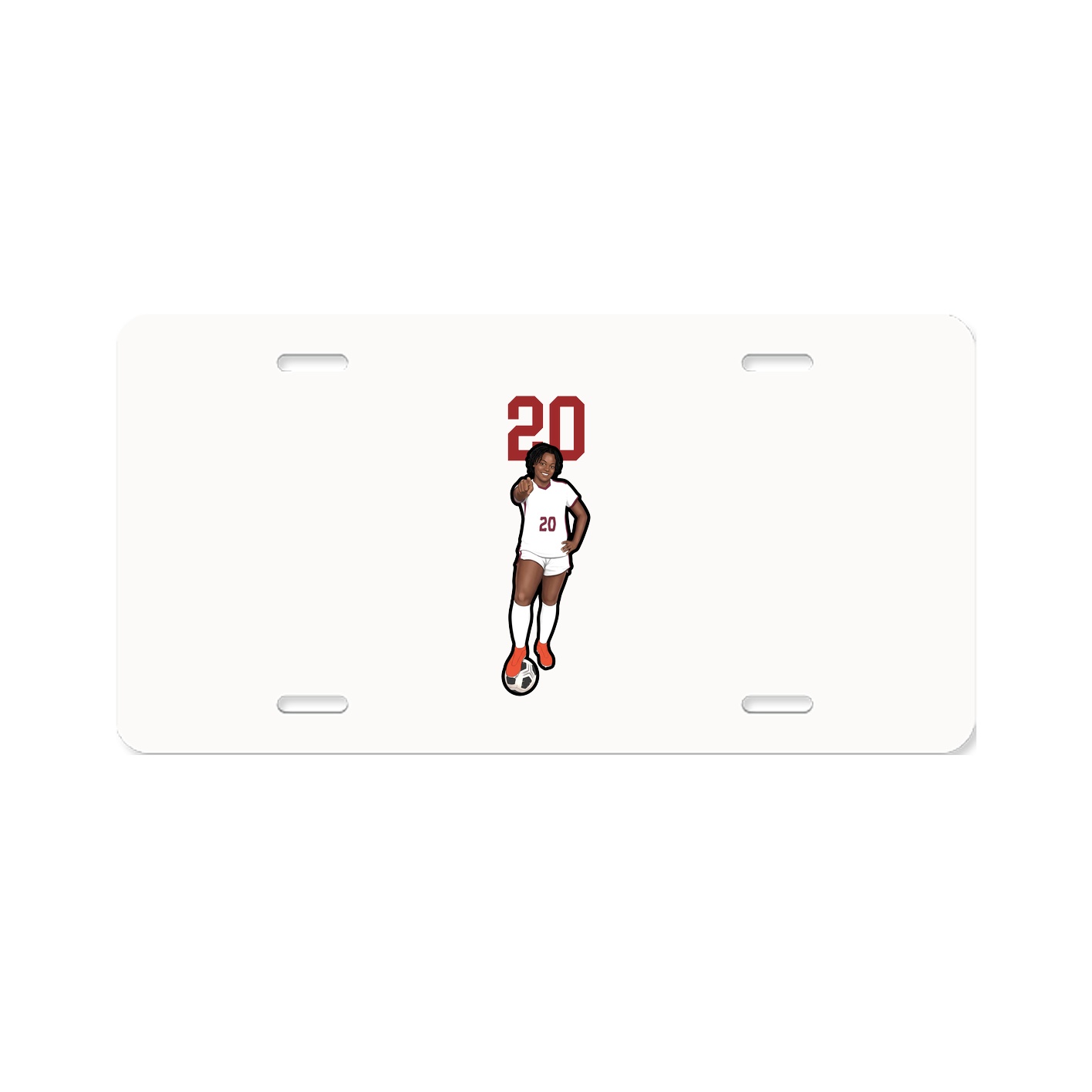 License Plate — Number Top in Classic