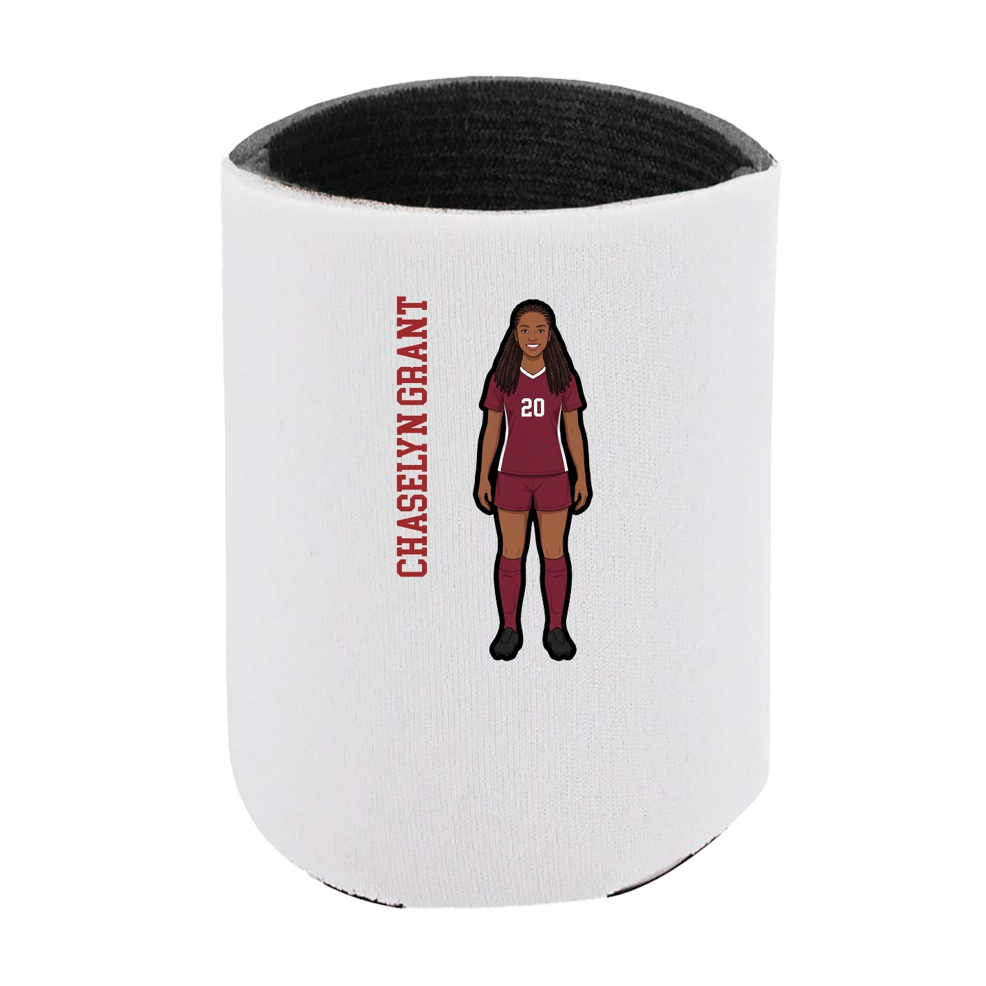 Can Holder — Name Vertical in White