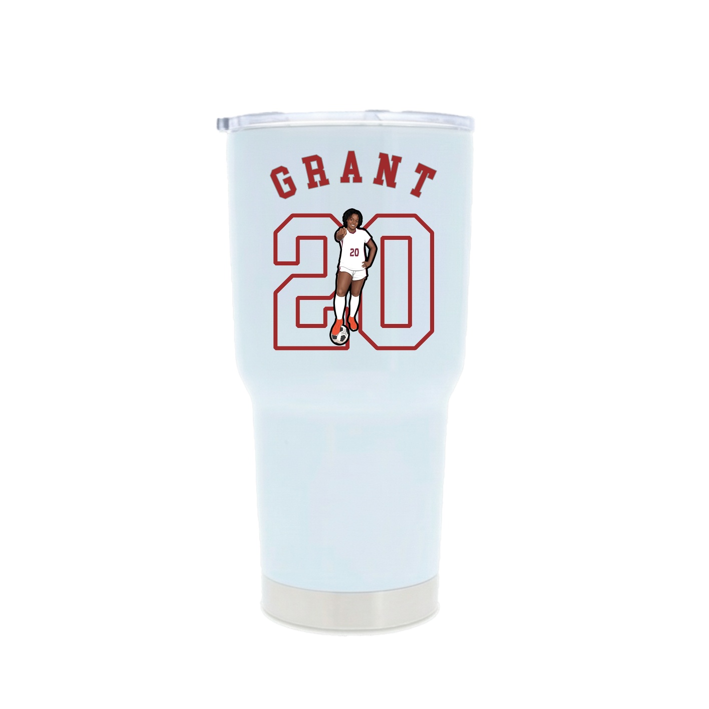 30oz Stainless Steel Tumbler — Shirsey Arch in White