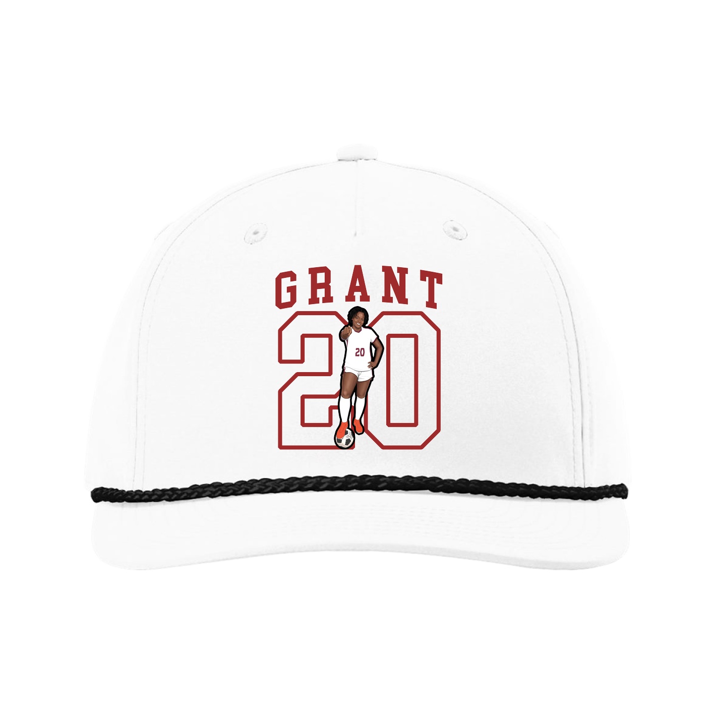 Five-Panel Classic Rope Cap — Shirsey in White