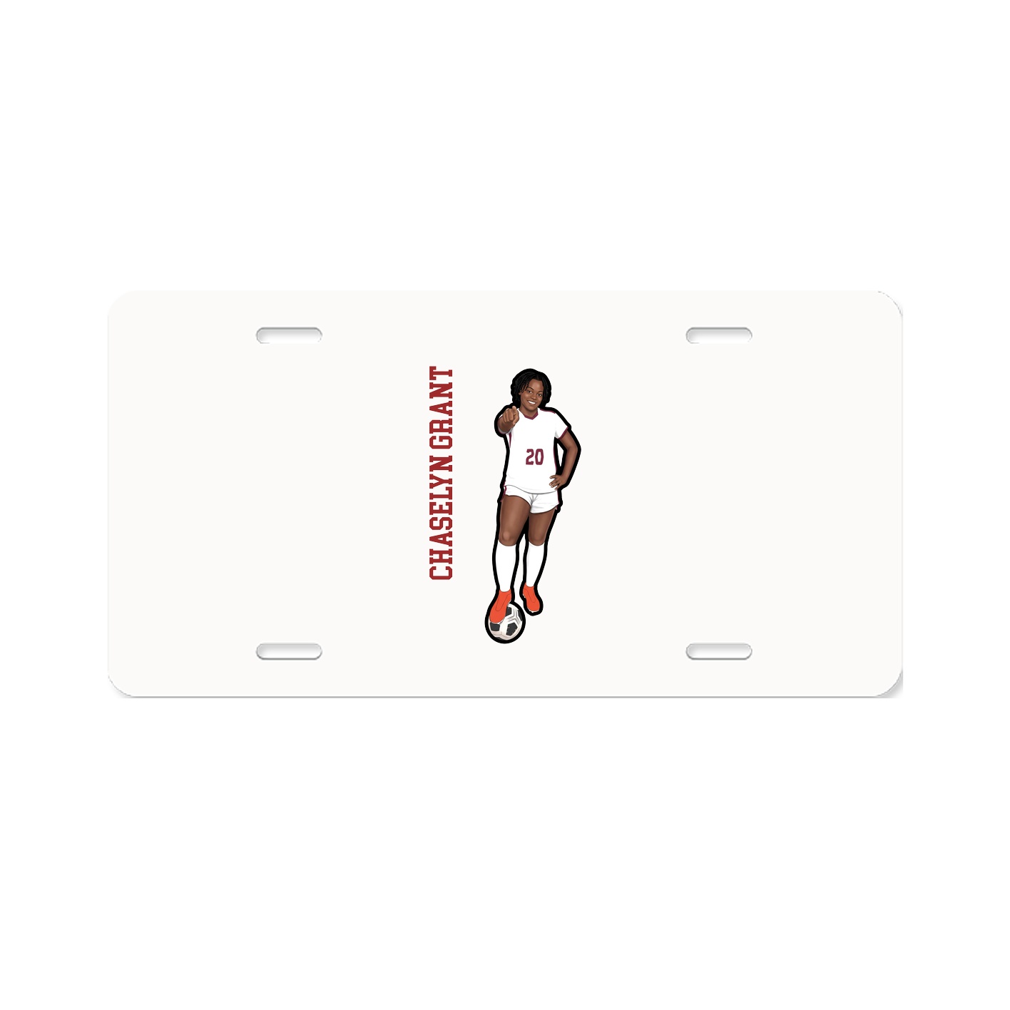 License Plate — Name Vertical in Classic