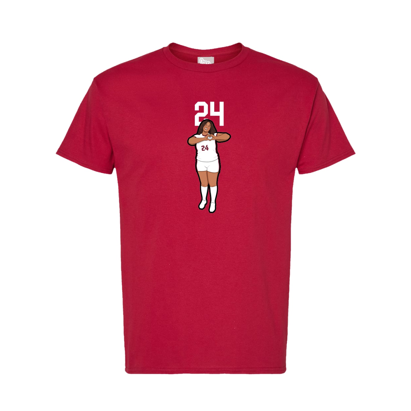 Tee — Number Top in Crimson