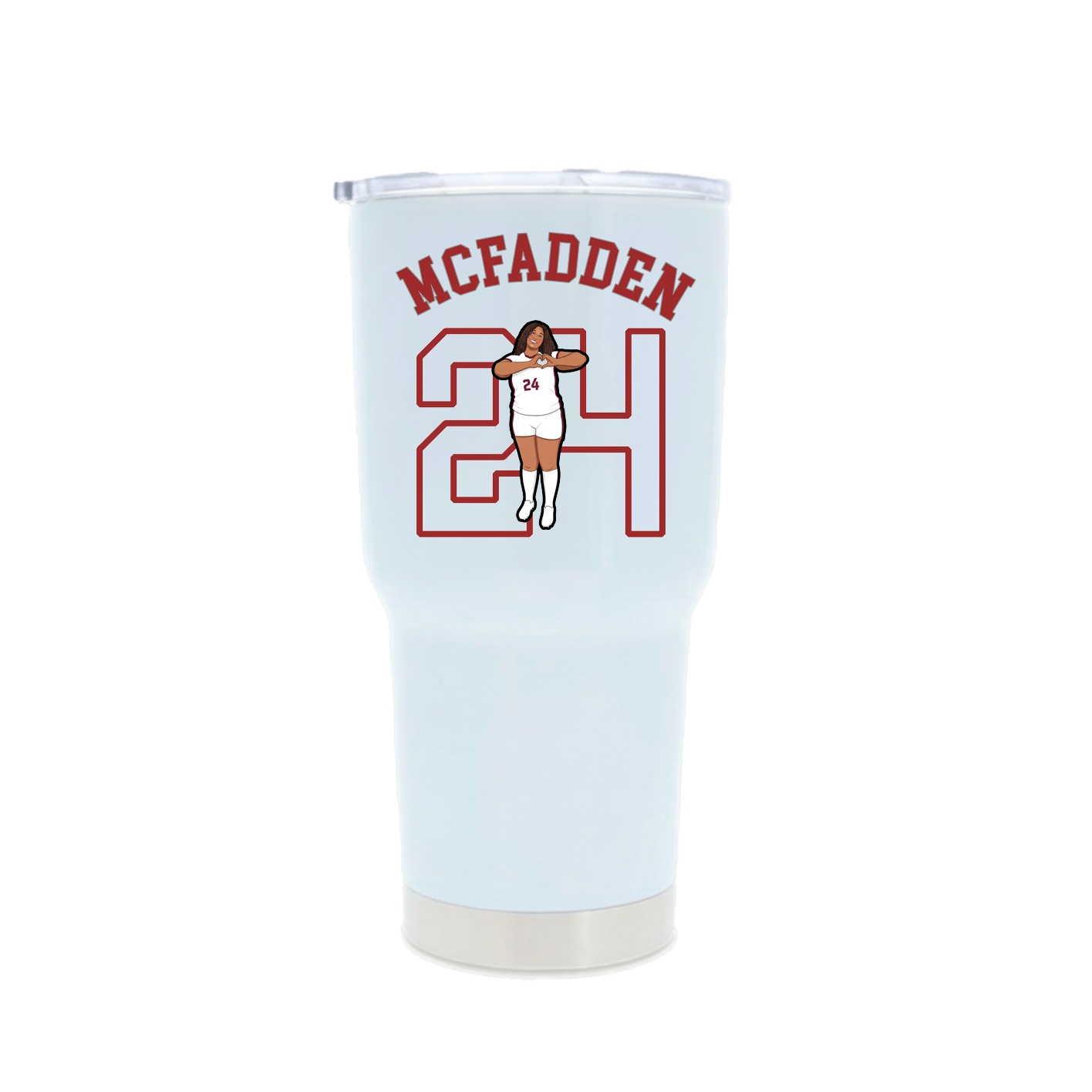 30oz Stainless Steel Tumbler — Shirsey Arch in White