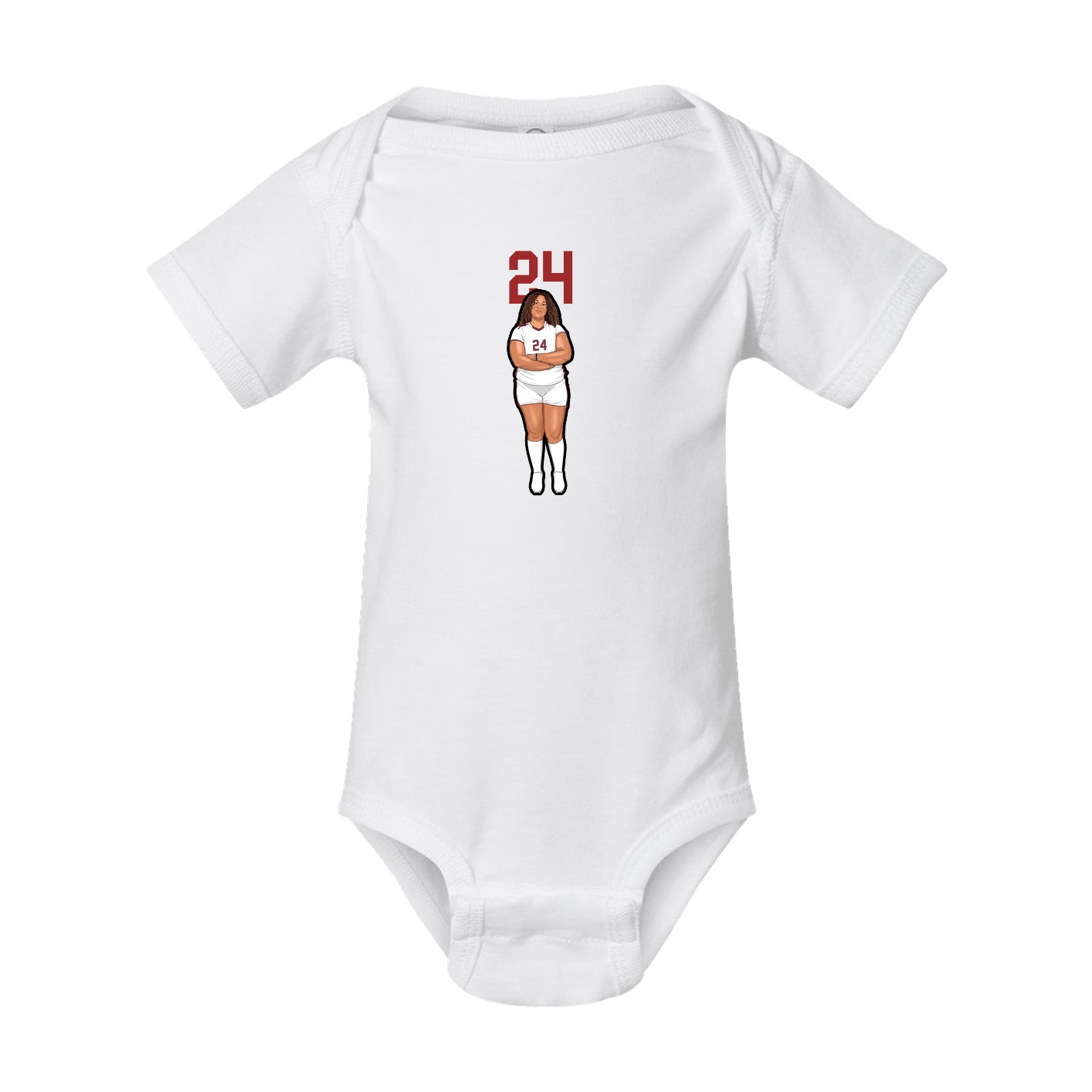 Baby Onesie — Number Top in White