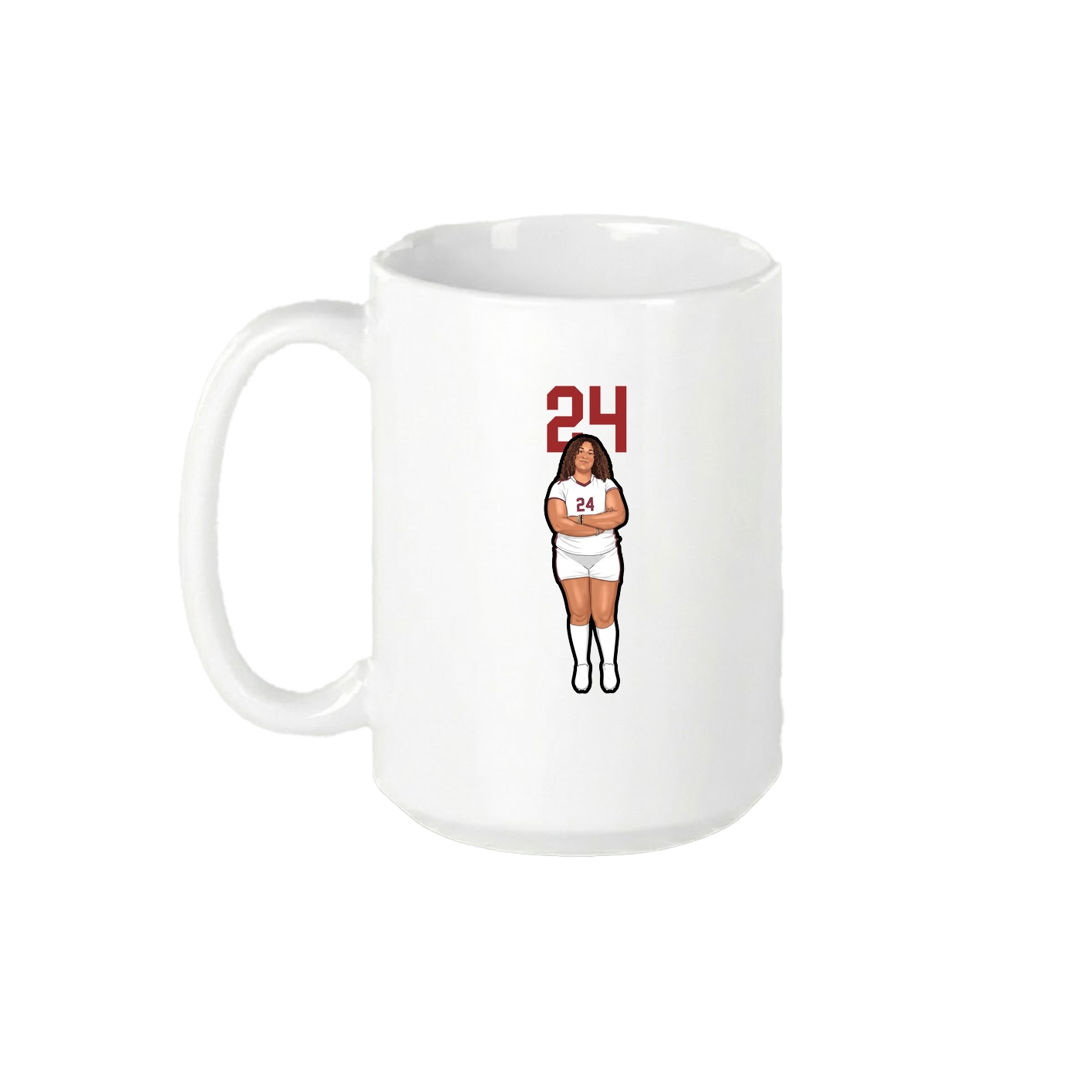 15oz Coffee Mug — Number Top in White
