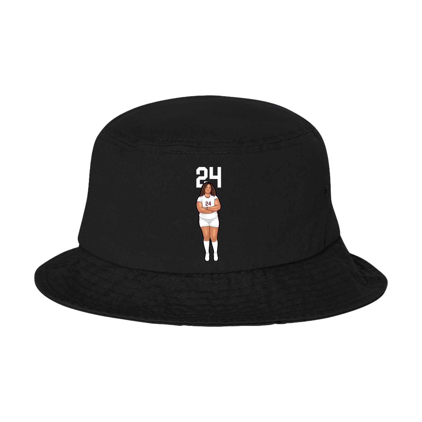 Bucket Cap — Number Top in Black