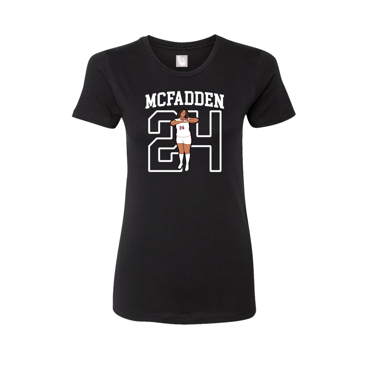 Fitted Women's Tee — Shirsey in Black