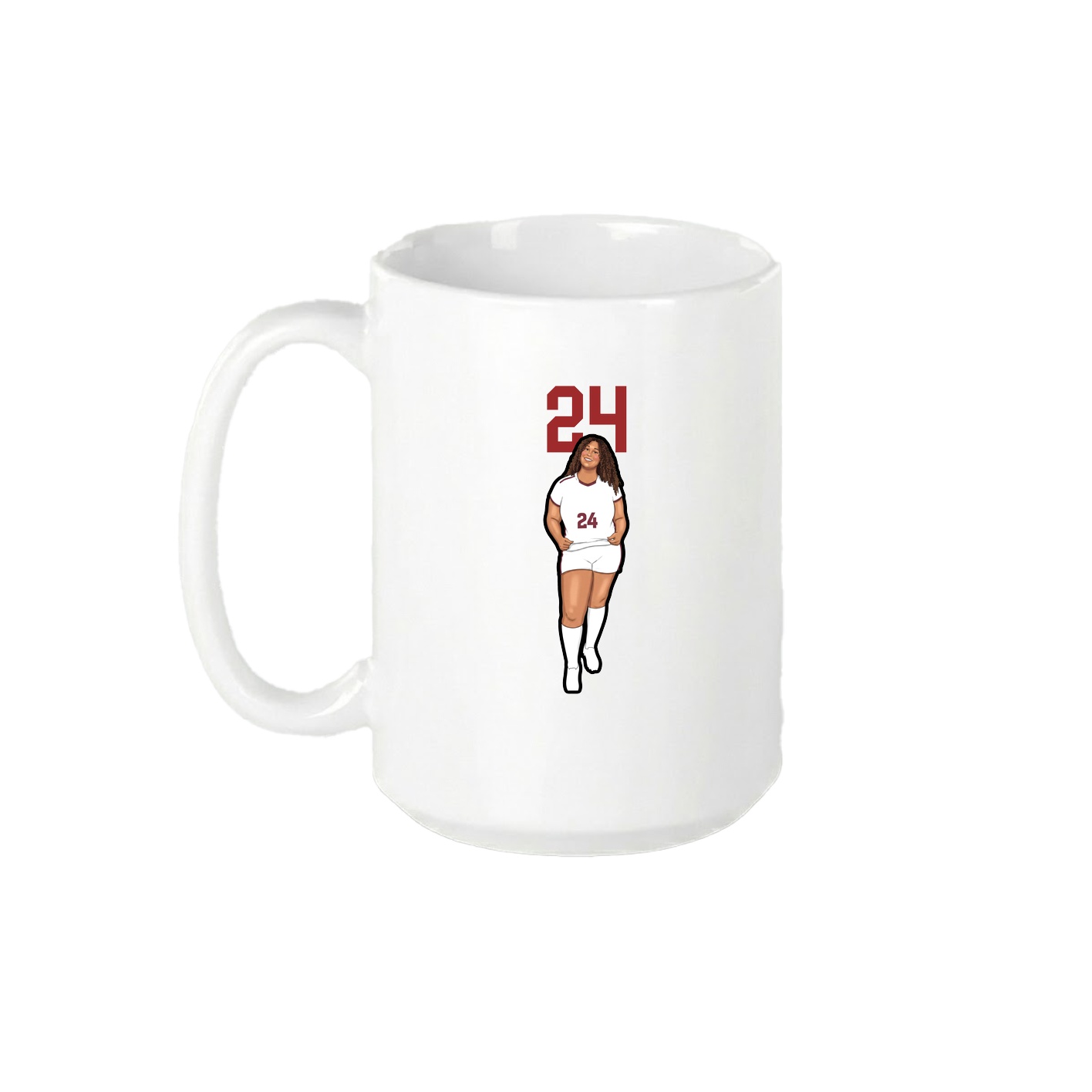 15oz Coffee Mug — Number Top in White