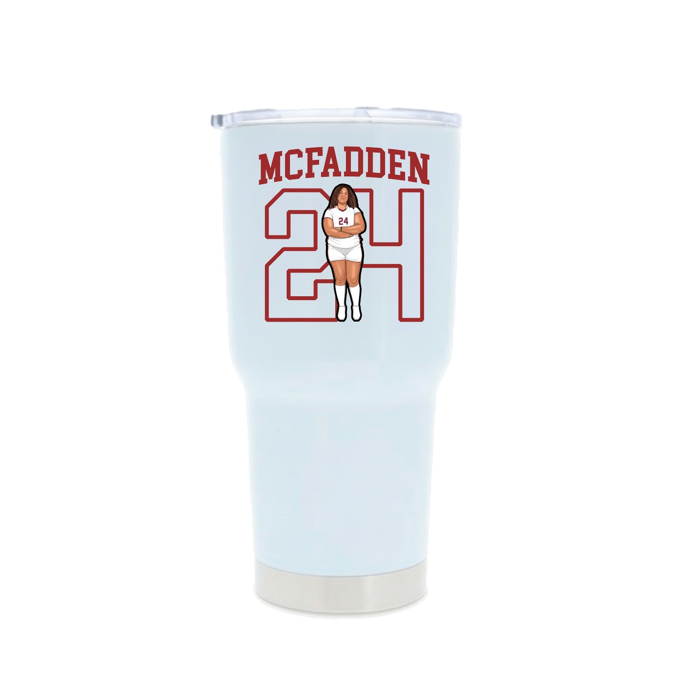 30oz Stainless Steel Tumbler — Shirsey in White