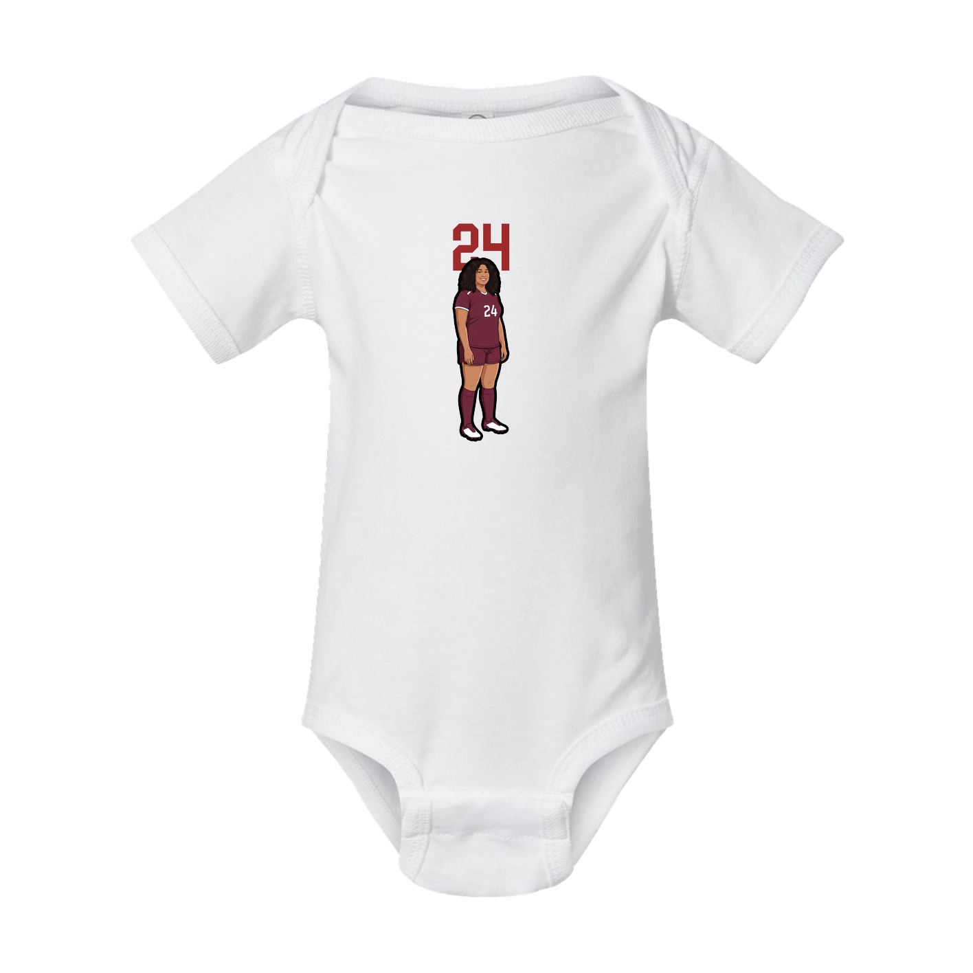 Baby Onesie — Number Top in White