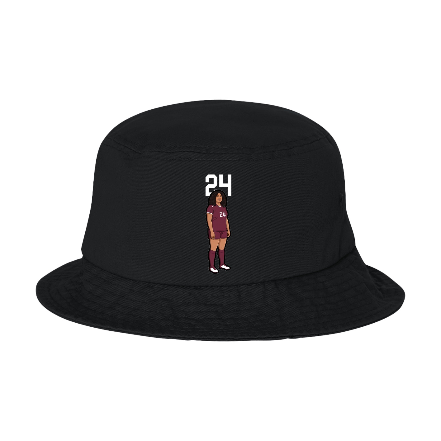 Bucket Cap — Number Top in Black