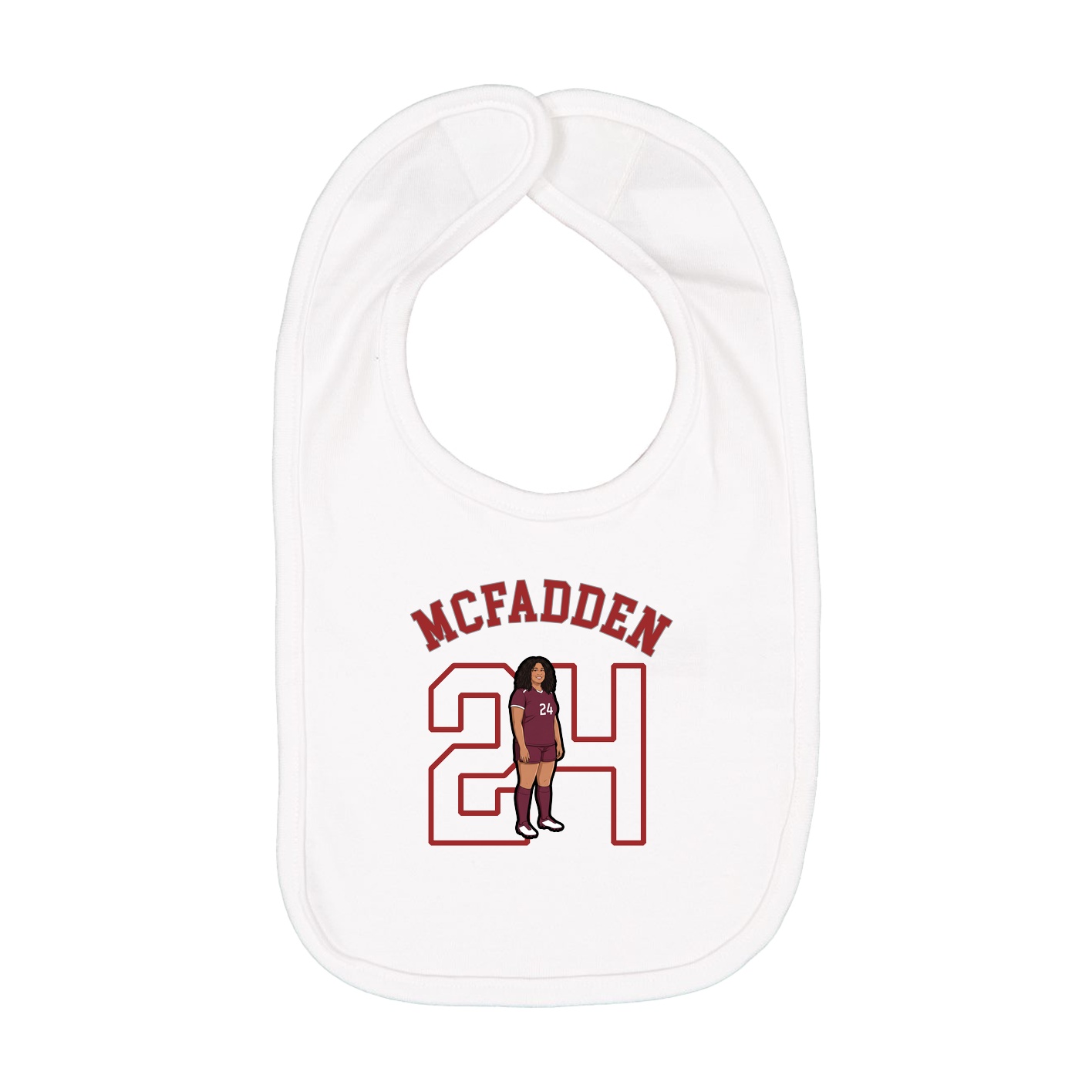 Infant Bib — Shirsey Arch in White