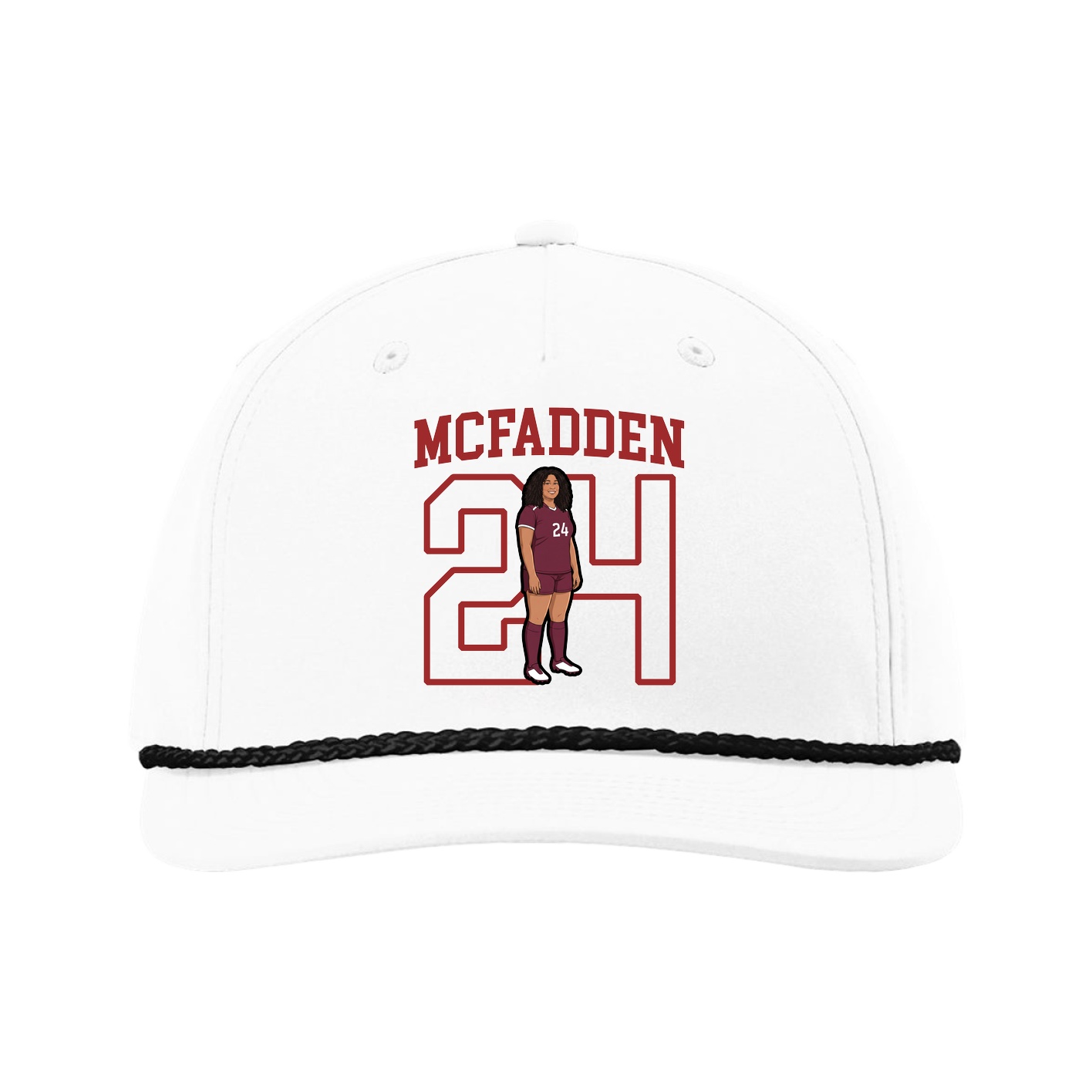 Five-Panel Classic Rope Cap — Shirsey in White