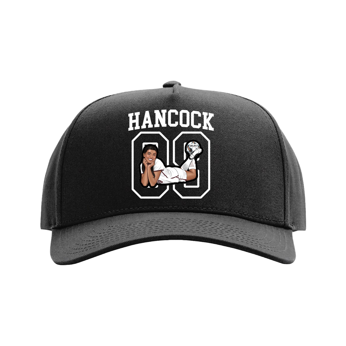 Full Fabric Five-Panel Champ Cap — Shirsey in Black
