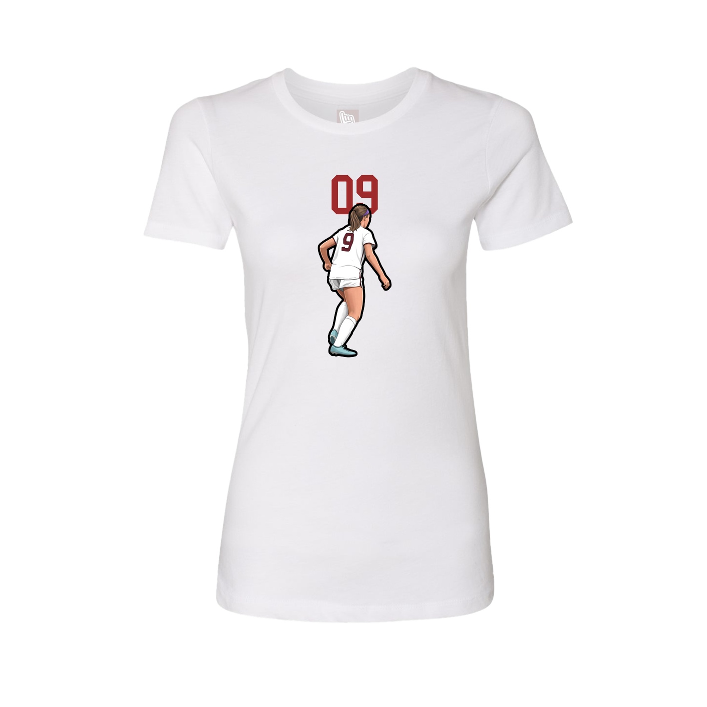 Womens Tee — Number Top in White