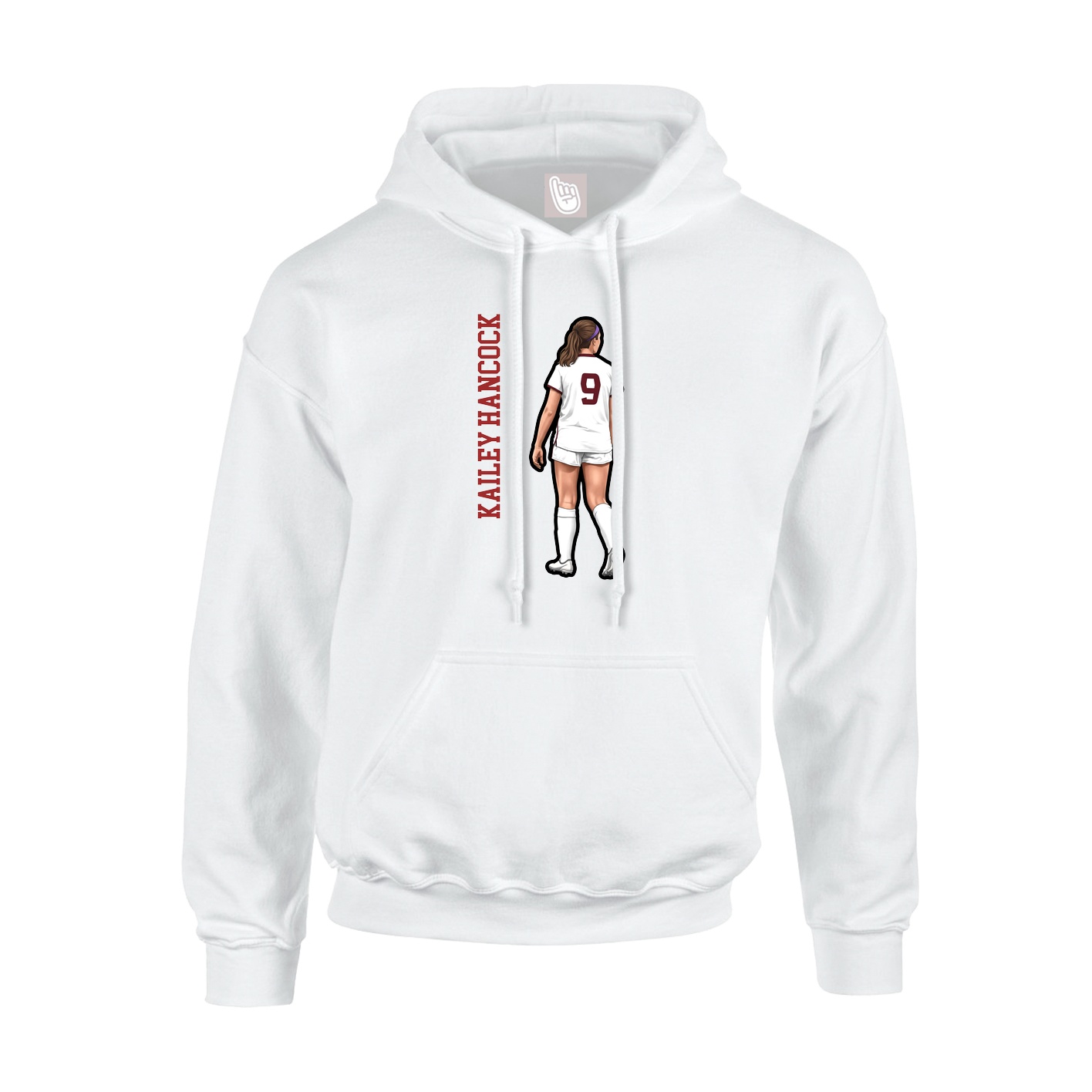 Hoodie — Name Vertical in White