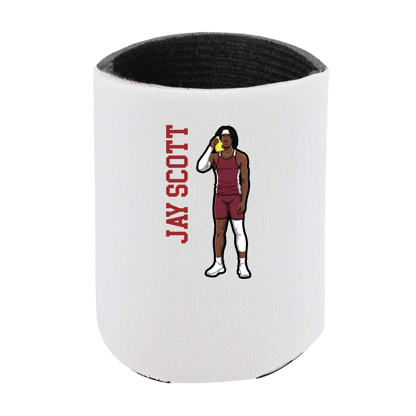 Can Holder — Name Vertical in White