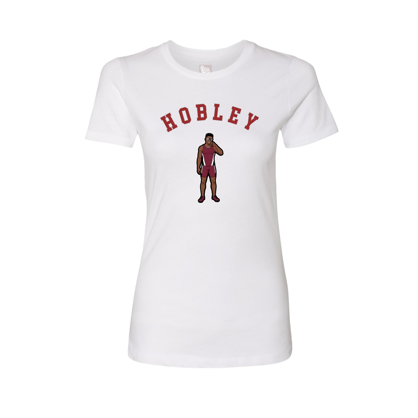 Fitted Women's Tee — Shirsey Arch in White