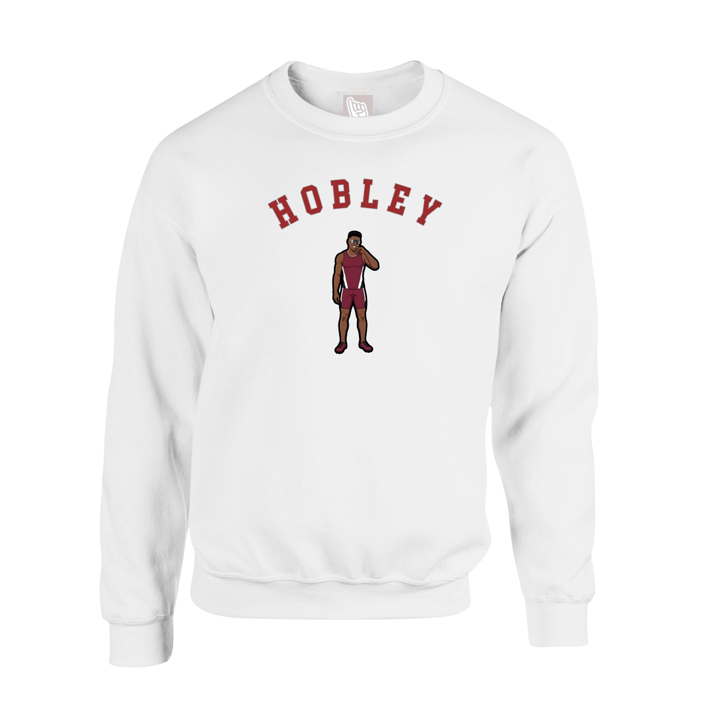 Fleece Crew — Shirsey Arch in White