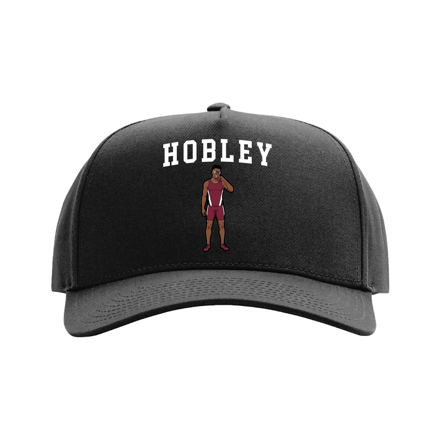 Full Fabric Five-Panel Champ Cap — Shirsey in Black