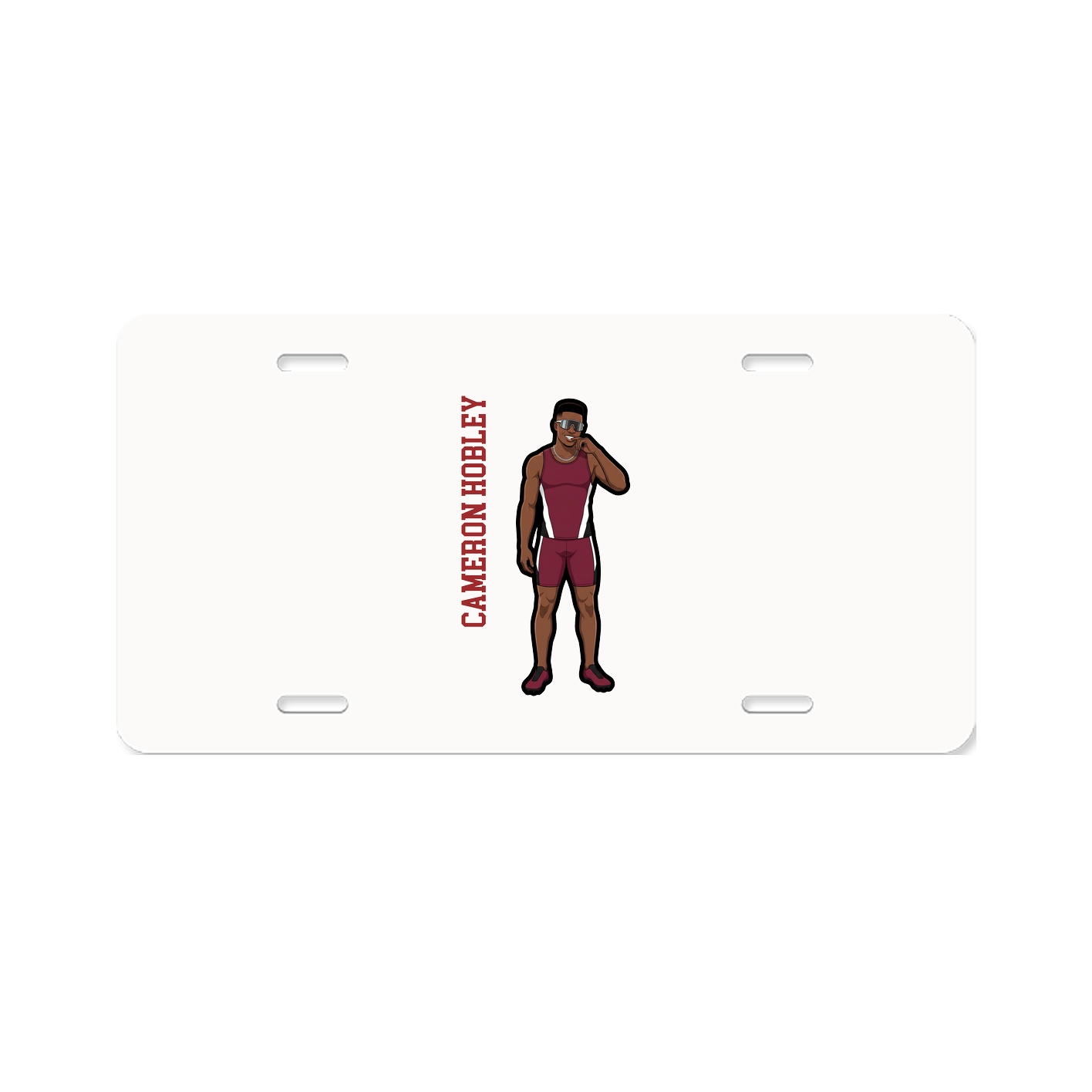 License Plate — Name Vertical in Classic