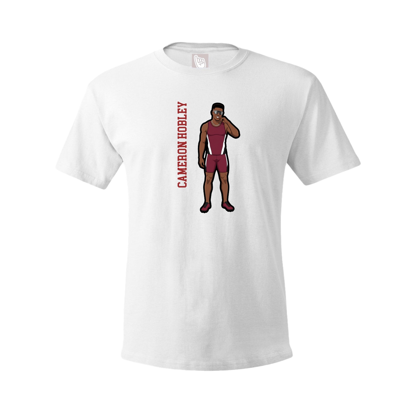Youth Tee — Name Vertical in White