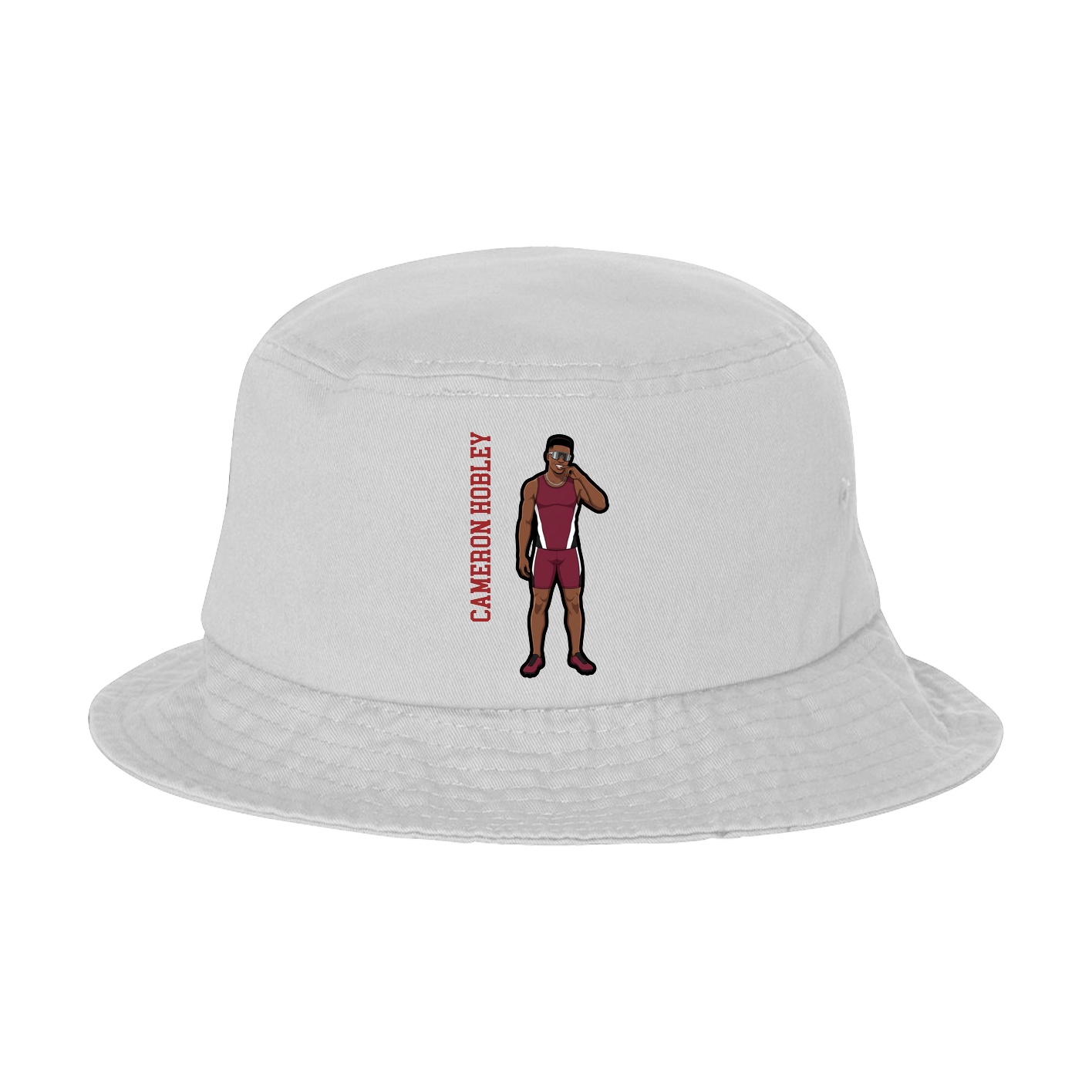 Bucket Cap — Name Vertical in White