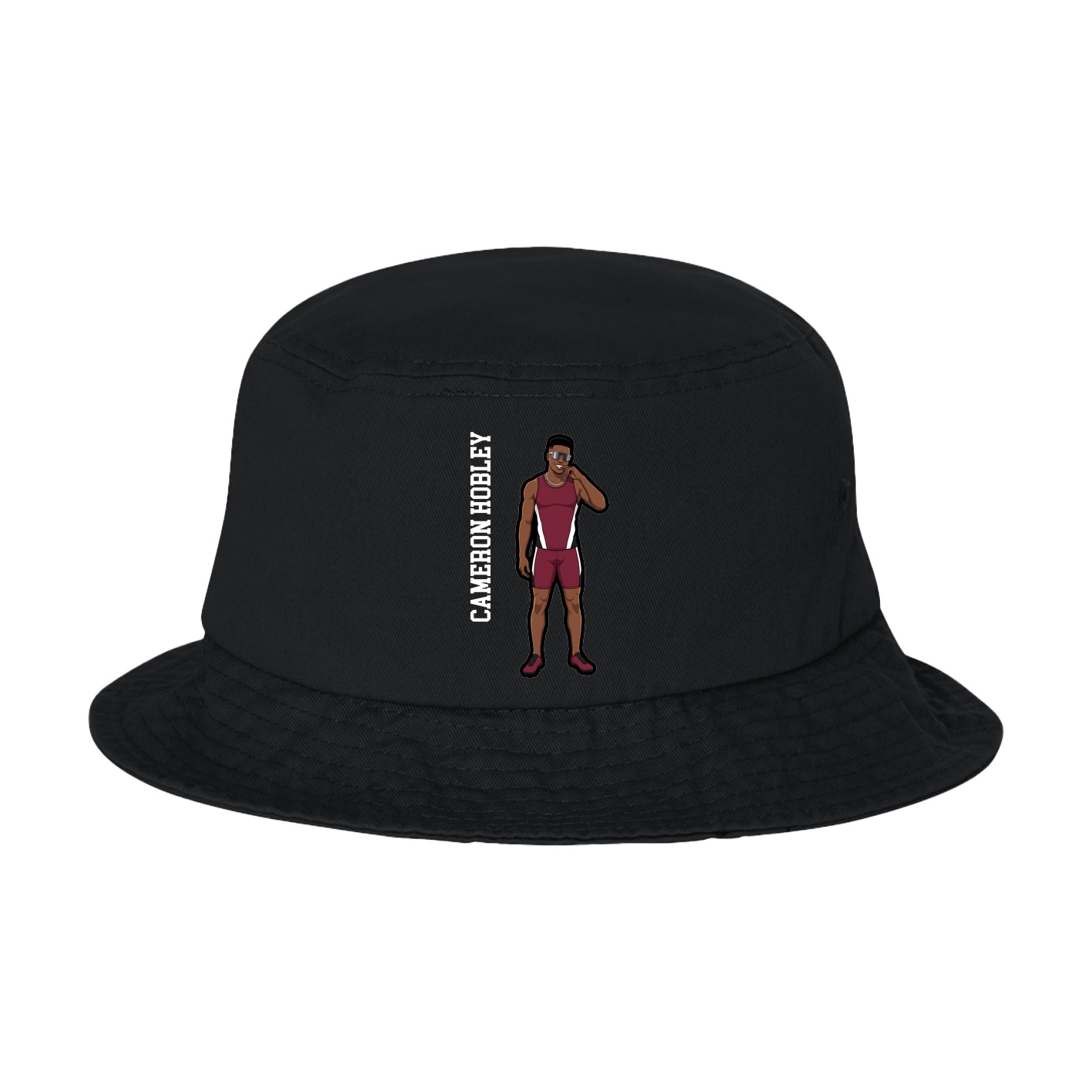 Bucket Cap — Name Vertical in Black
