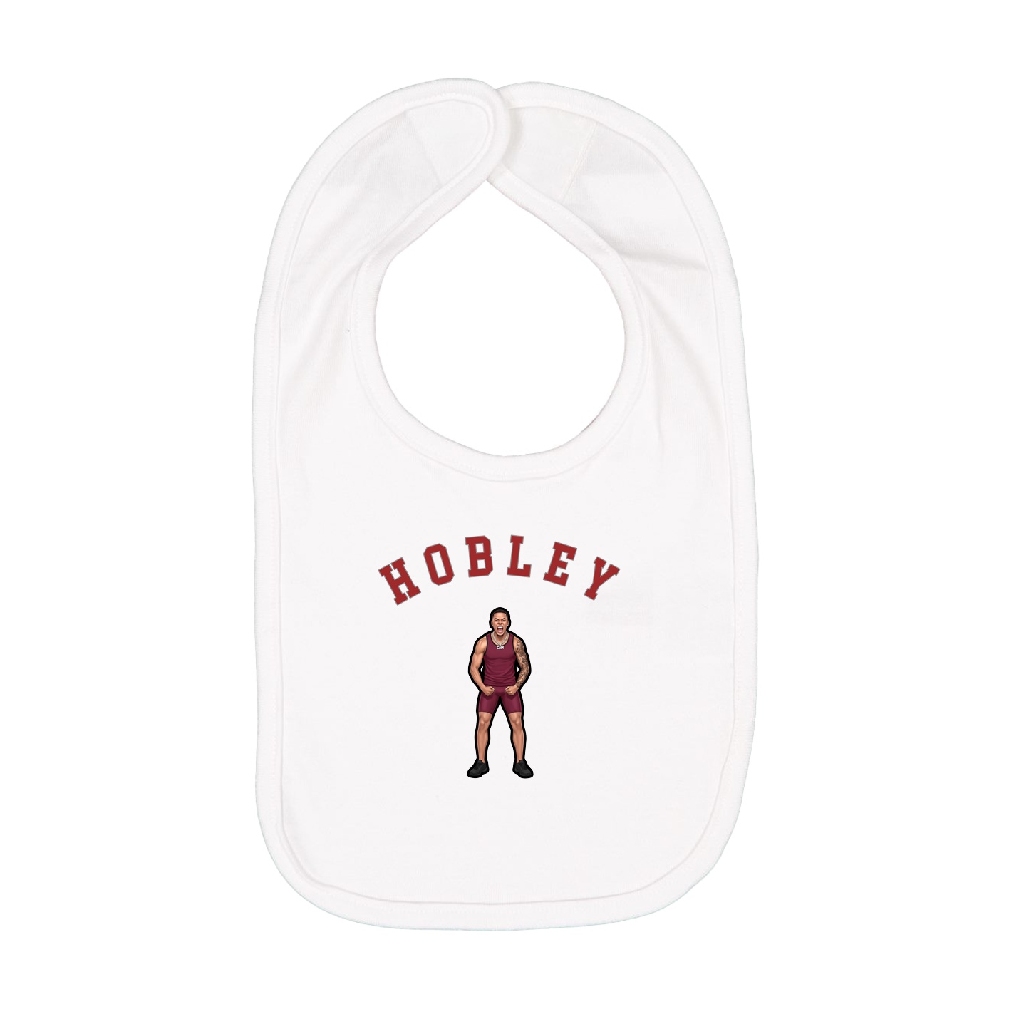 Infant Bib — Shirsey Arch in White
