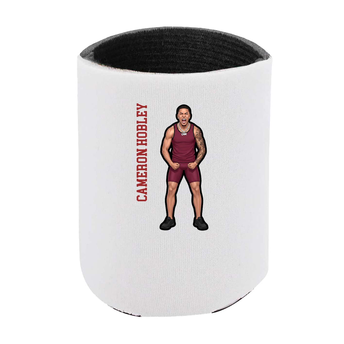 Can Holder — Name Vertical in White