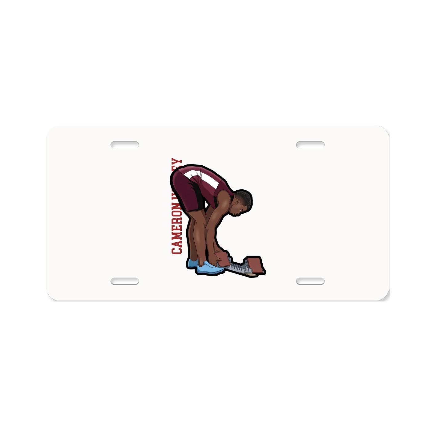 License Plate — Name Vertical in Classic