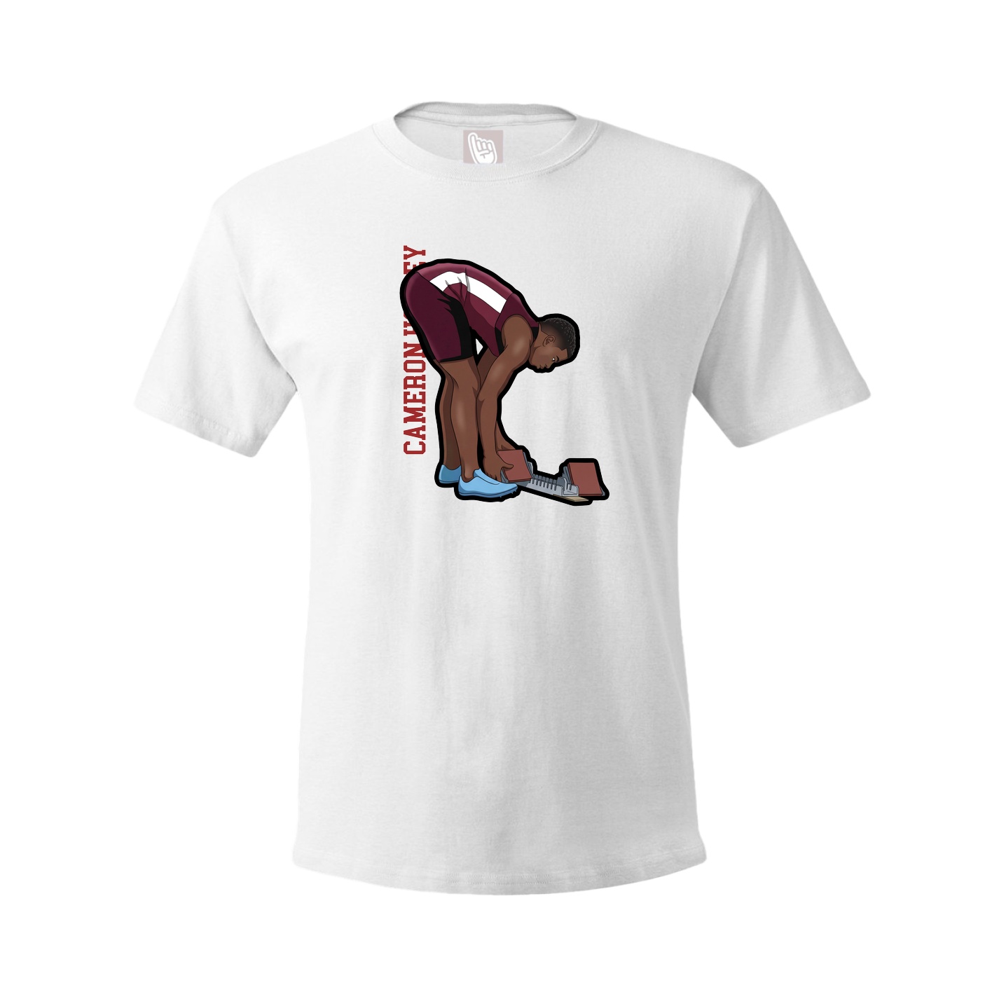 Tee — Name Vertical in White