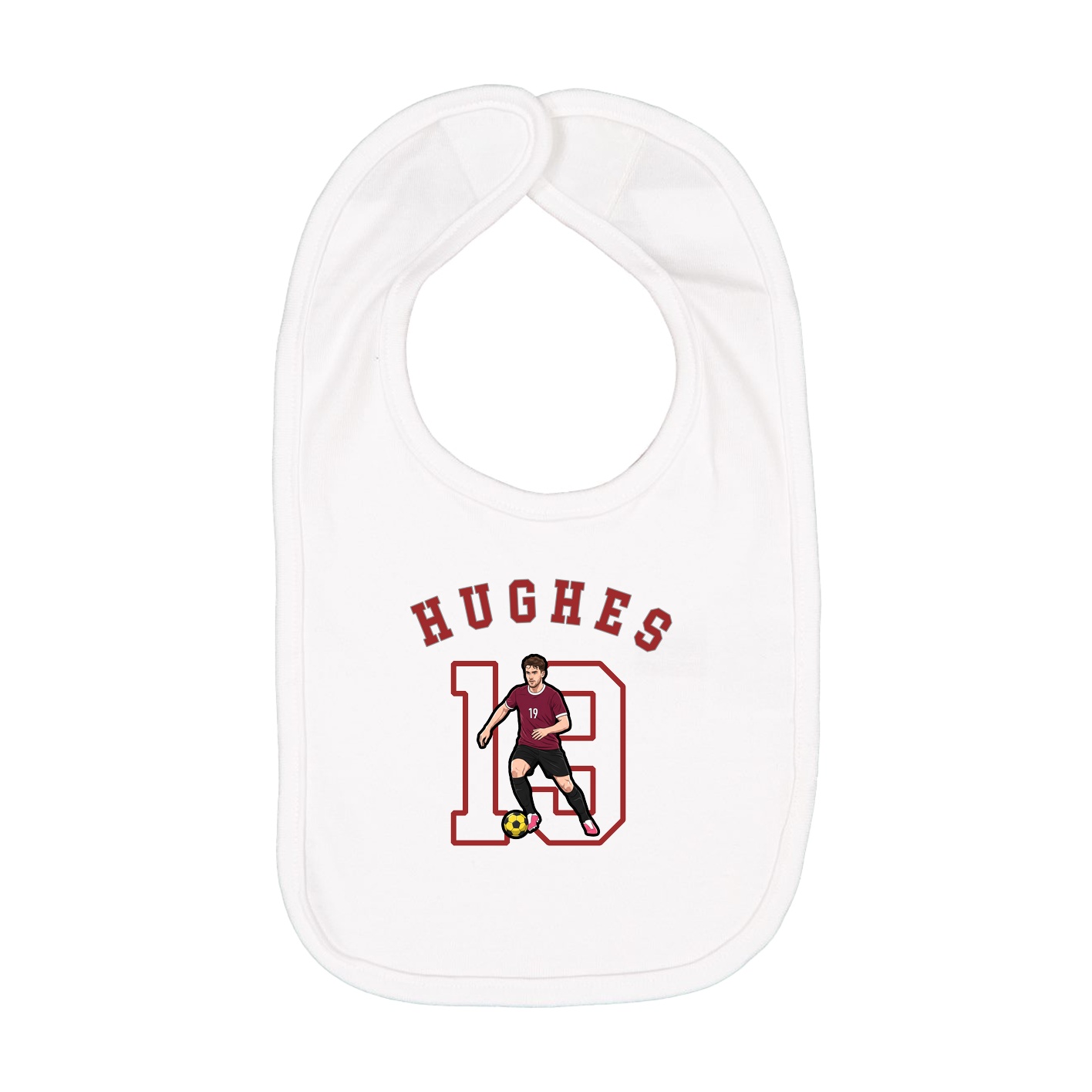 Infant Bib — Shirsey Arch in White