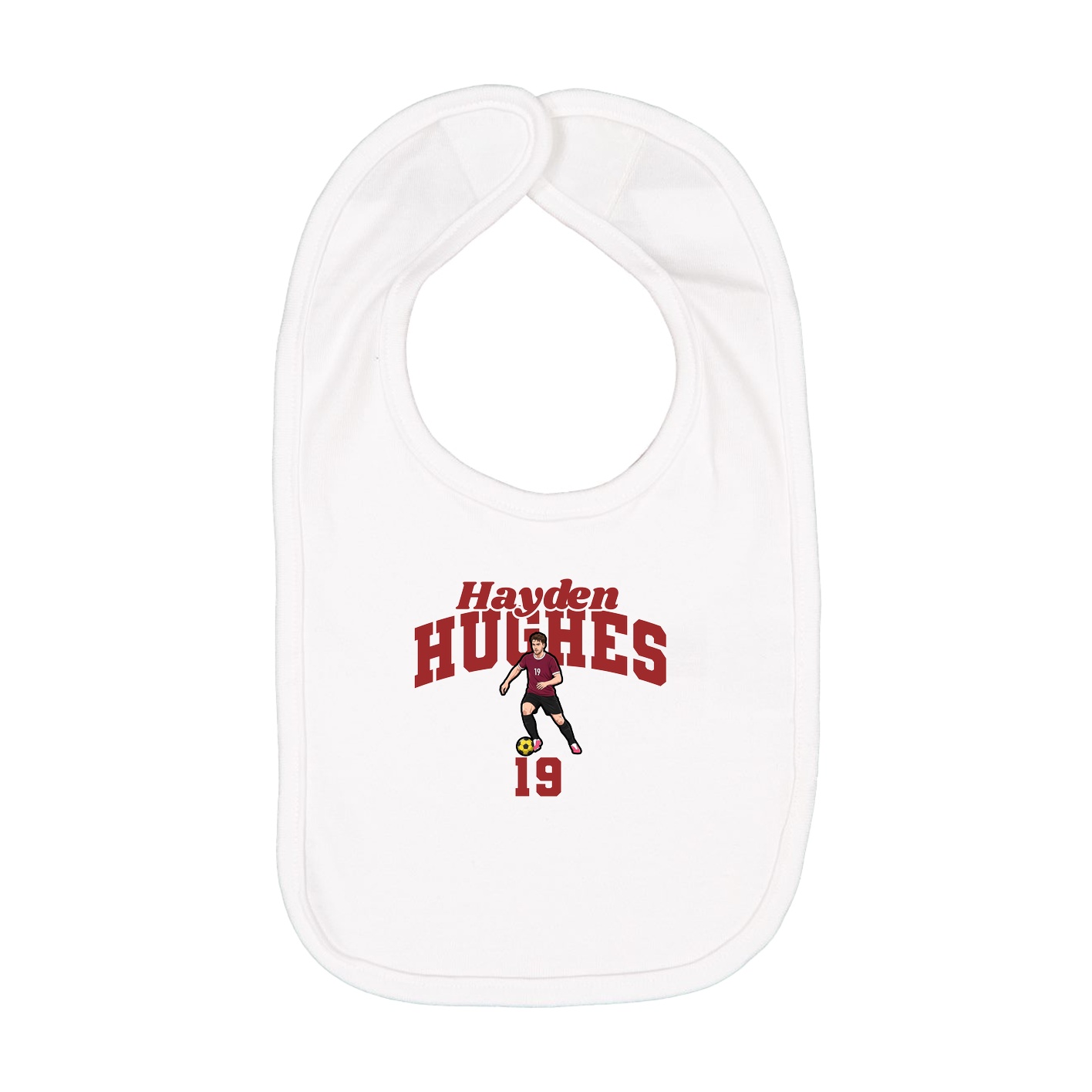 Infant Bib — Signature Arch in White