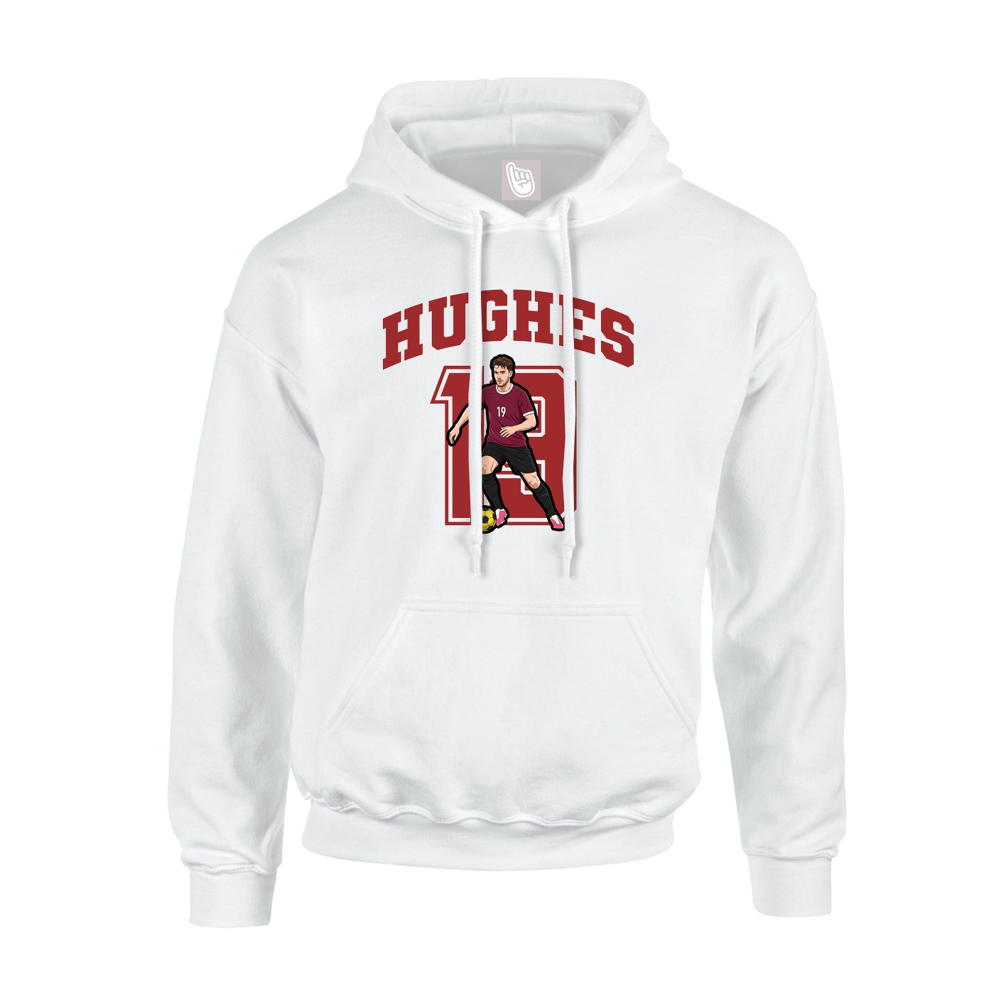 Hoodie — Number in White