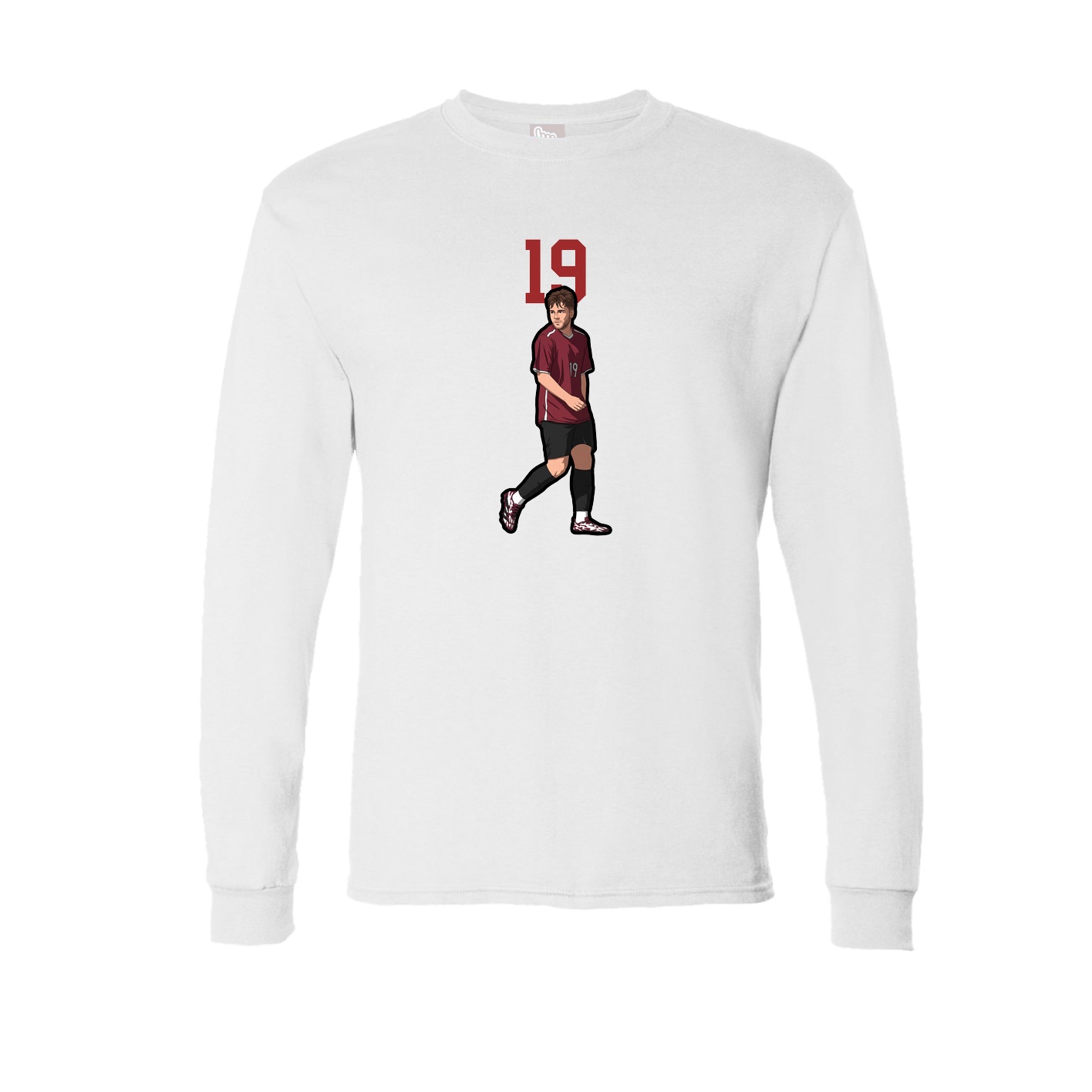 Long Sleeve Tee — Number Top in White