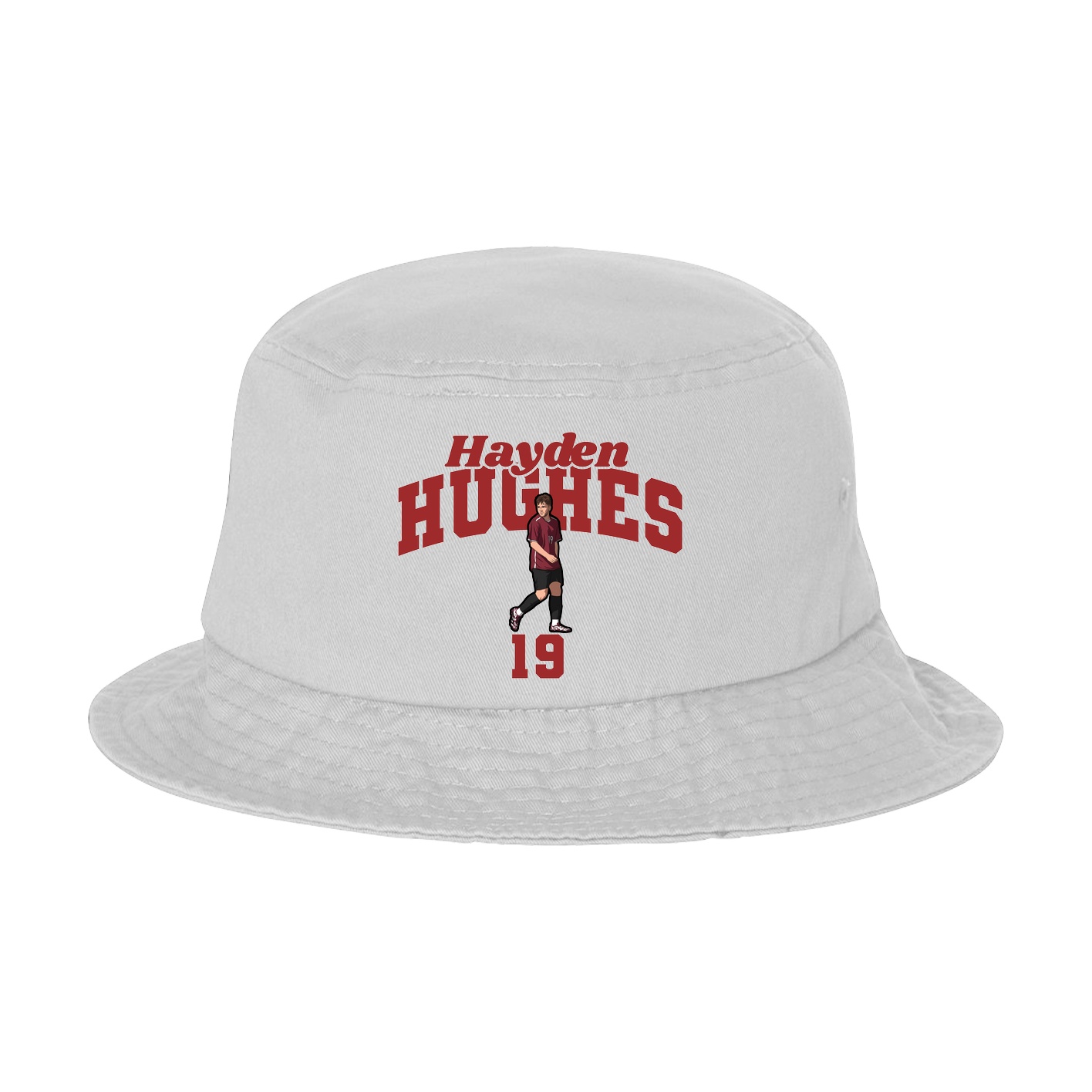Bucket Cap — Signature Arch in White