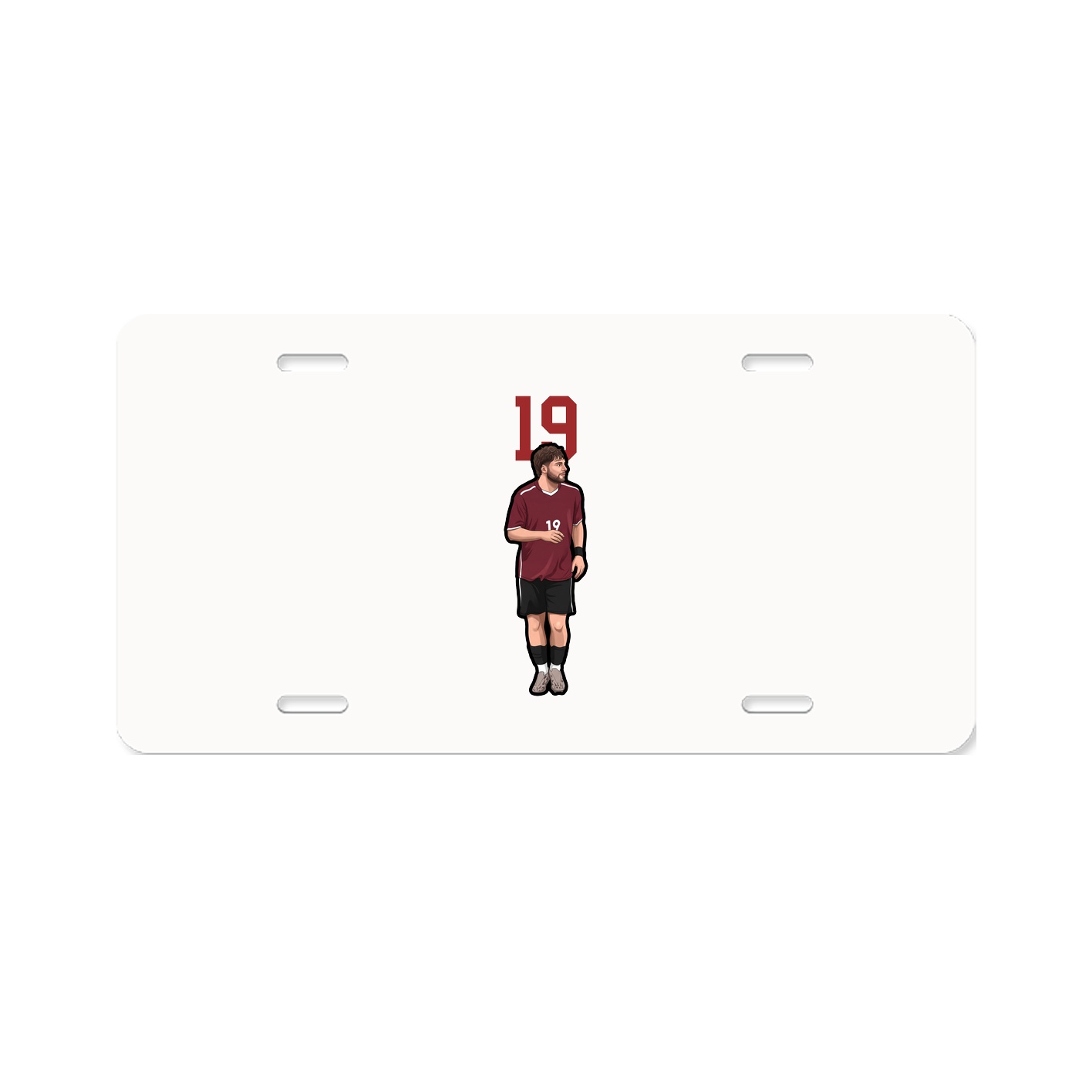 License Plate — Number Top in Classic