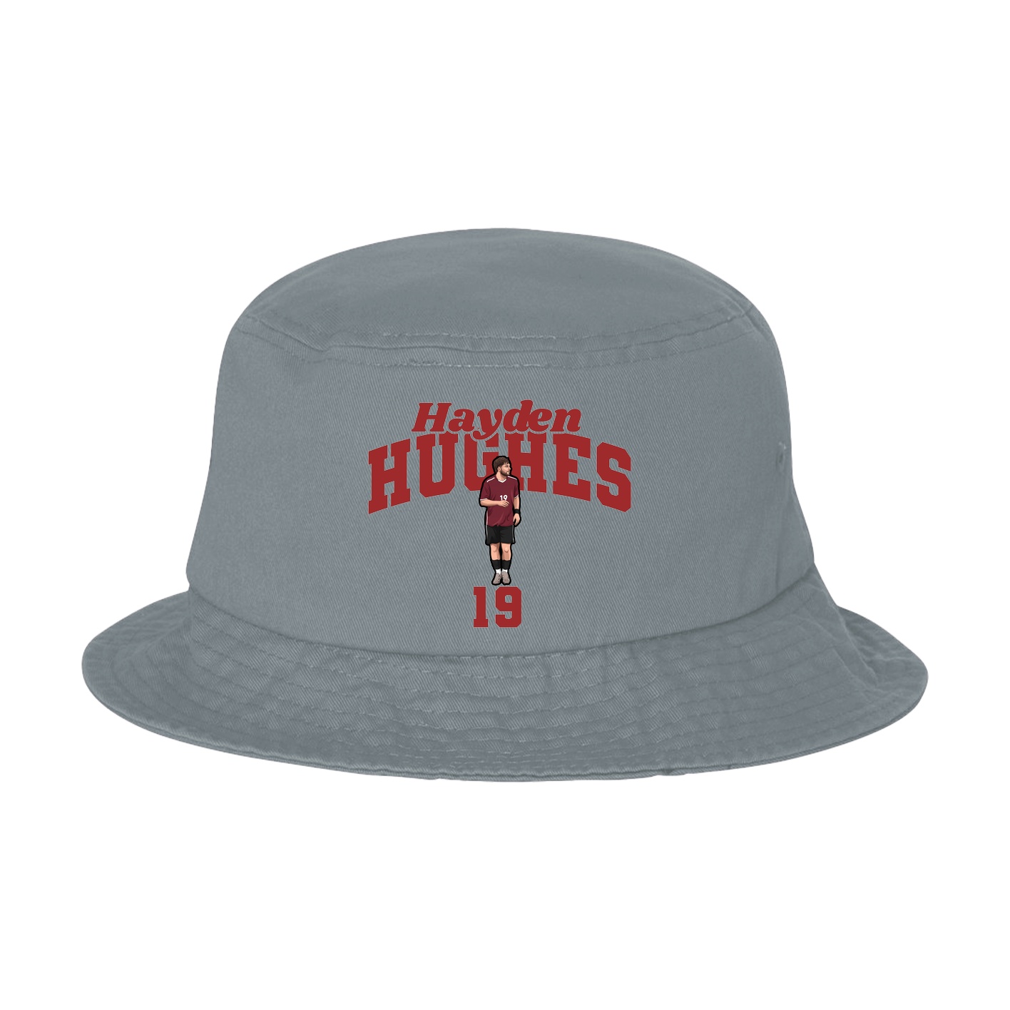 Bucket Cap — Signature Arch in Grey