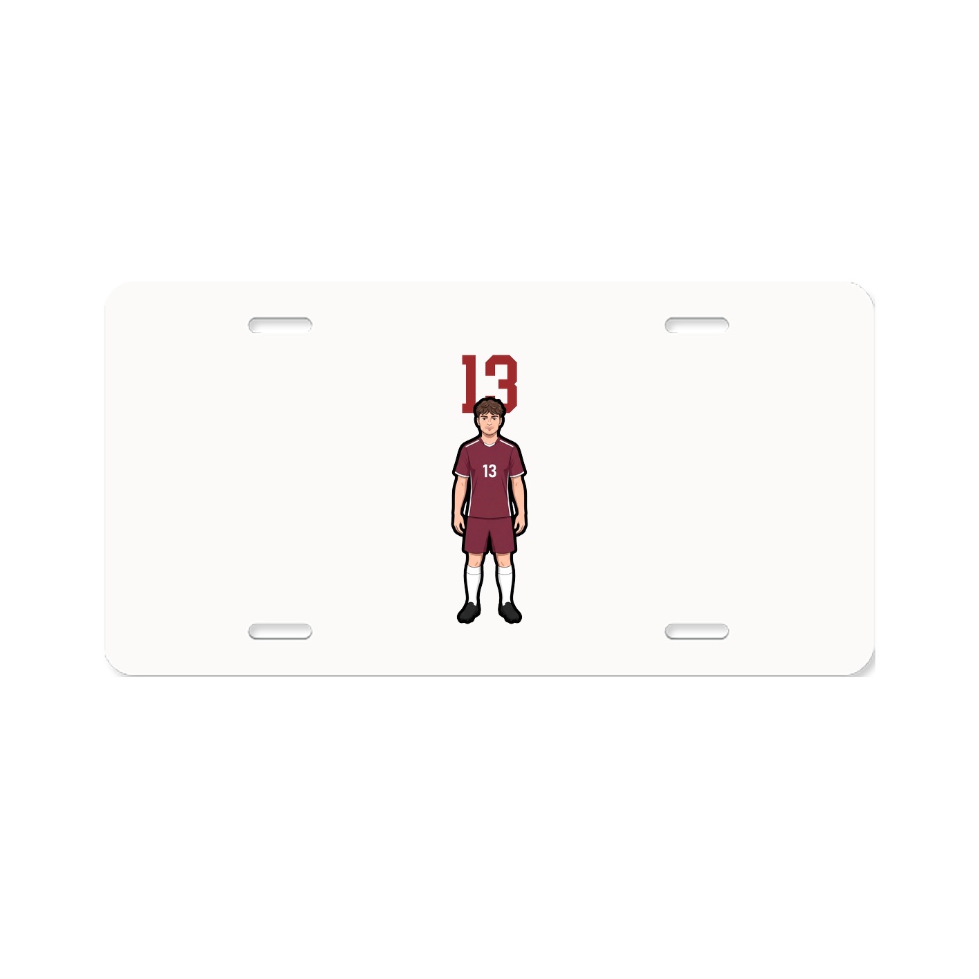 License Plate — Number Top in Classic