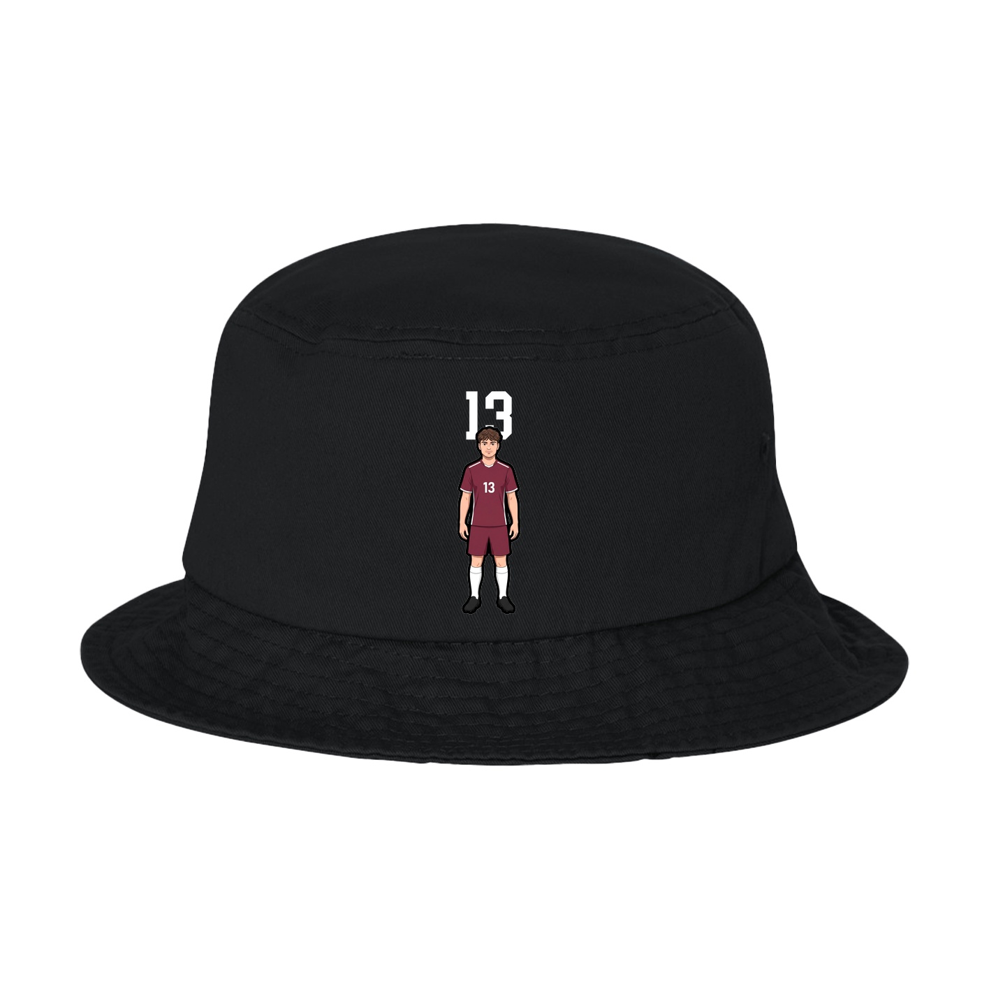 Bucket Cap — Number Top in Black
